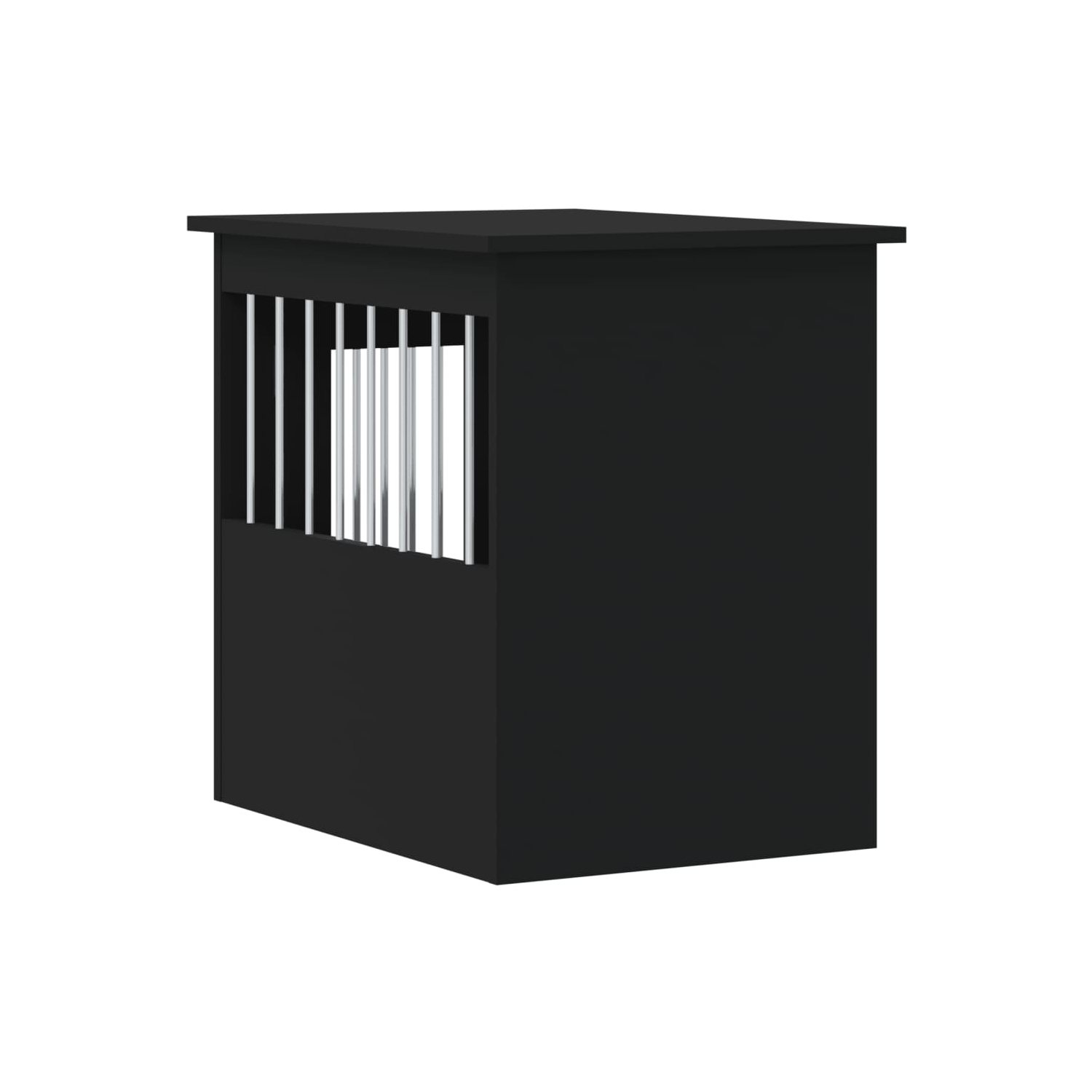 vidaXL Dog Crate Furniture Black 45x62x59 cm Engineered Wood