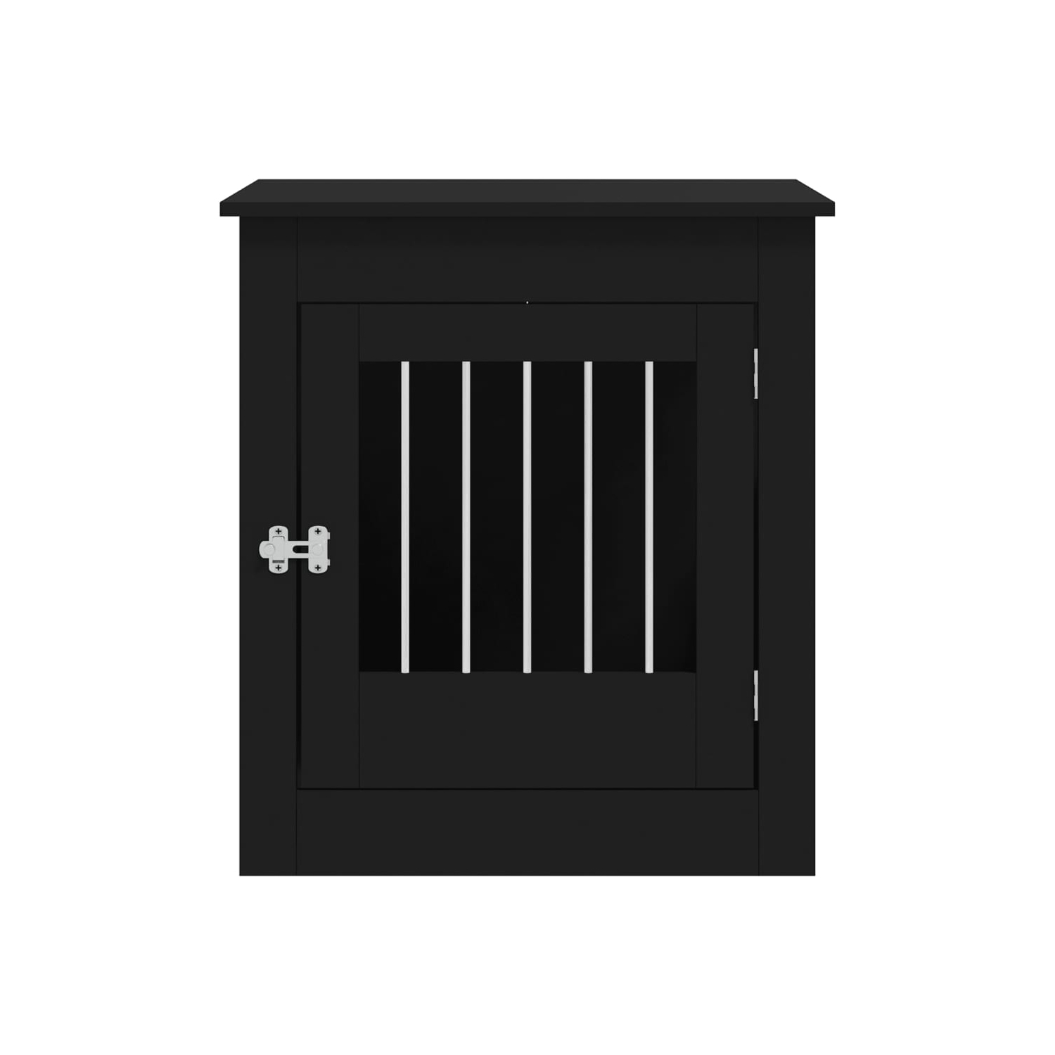 Meuble pour cage à chiens vidaXL noir 64.5 x 80 x 71 cm, bois d'ingénierie