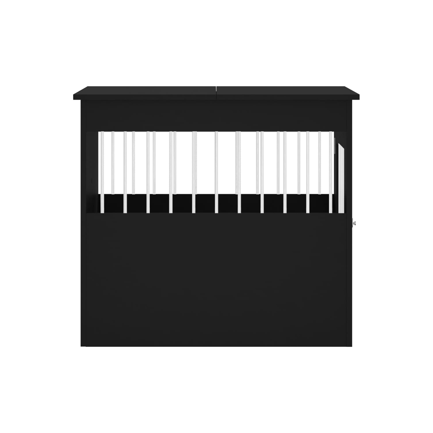 Meuble pour cage à chiens vidaXL noir 64.5 x 80 x 71 cm, bois d'ingénierie