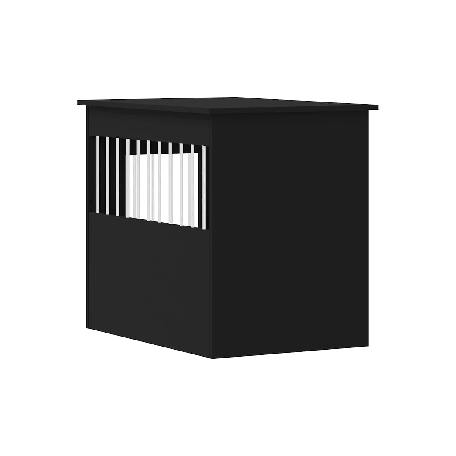 vidaXL Dog Crate Furniture Black 55x80x68 cm Engineered Wood