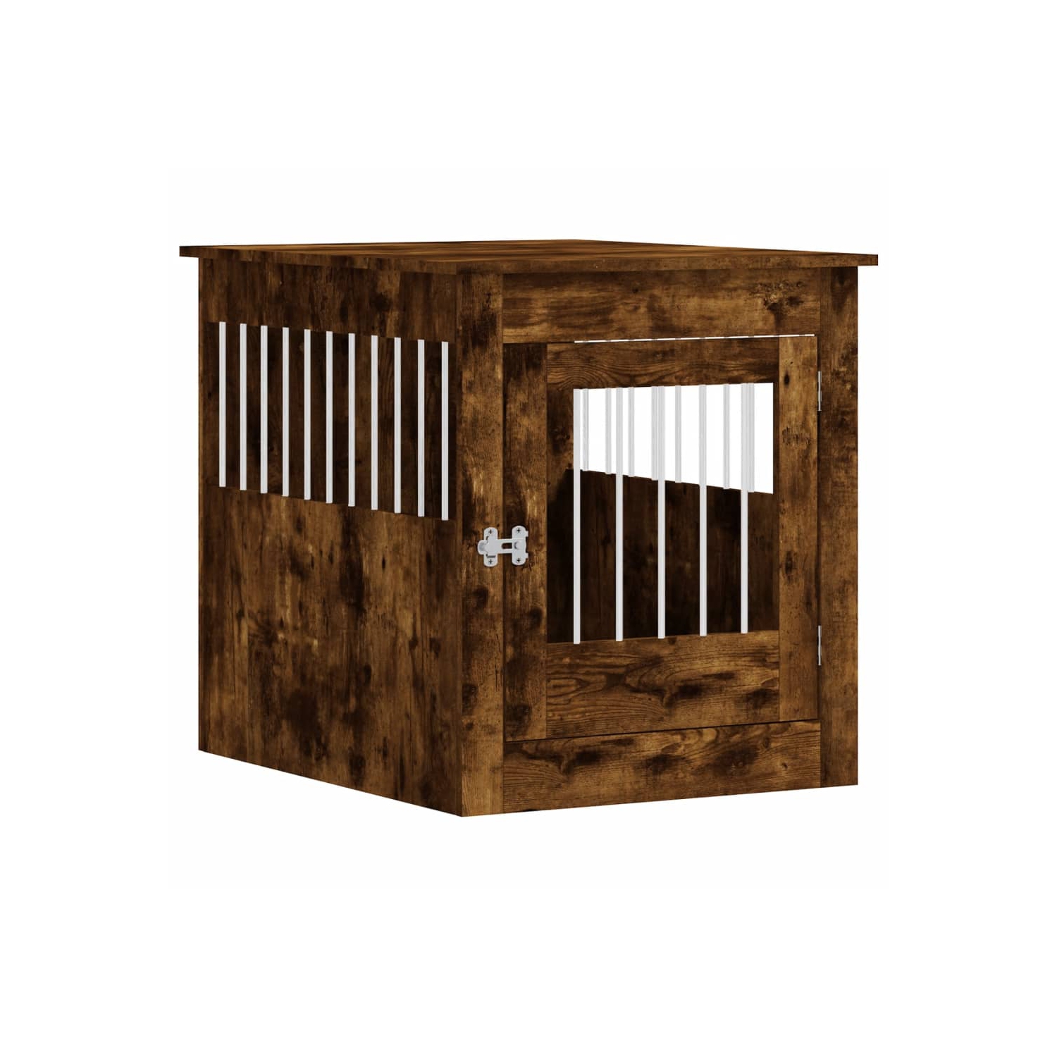 vidaXL Dog Crate Furniture Smoked Oak 64.5x80x71 cm Engineered Wood