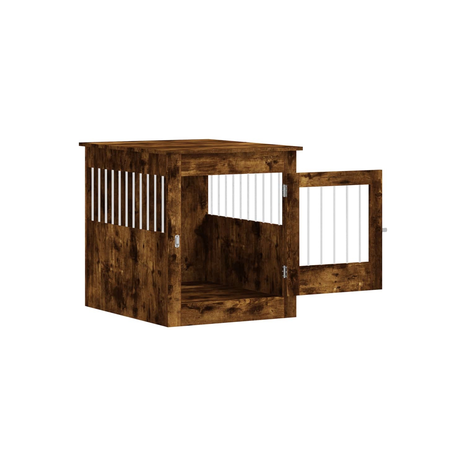 vidaXL Dog Crate Furniture Smoked Oak 64.5x80x71 cm Engineered Wood