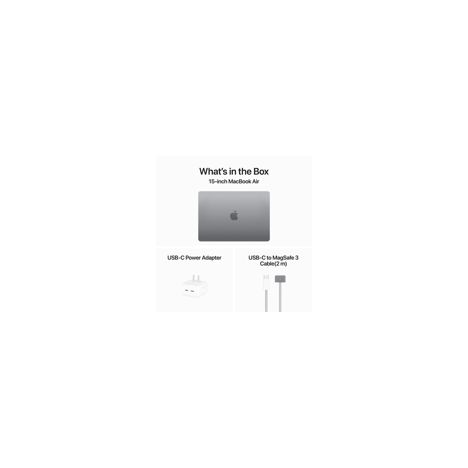 Boîte ouverte - MacBook Air de 15 po avec Touch ID d'Apple - Gris cosmique (puce M3 d'Apple/SSD d'512 Go/RAM 8 Go) - Anglais