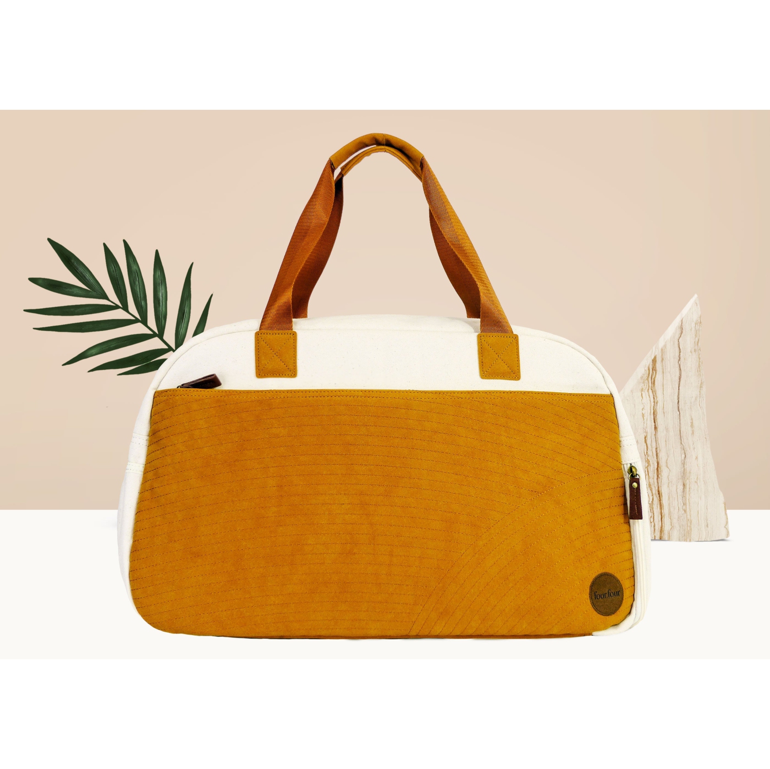 Getaway Duffel Bag - Bliss Curry/Cream by FourFour Co