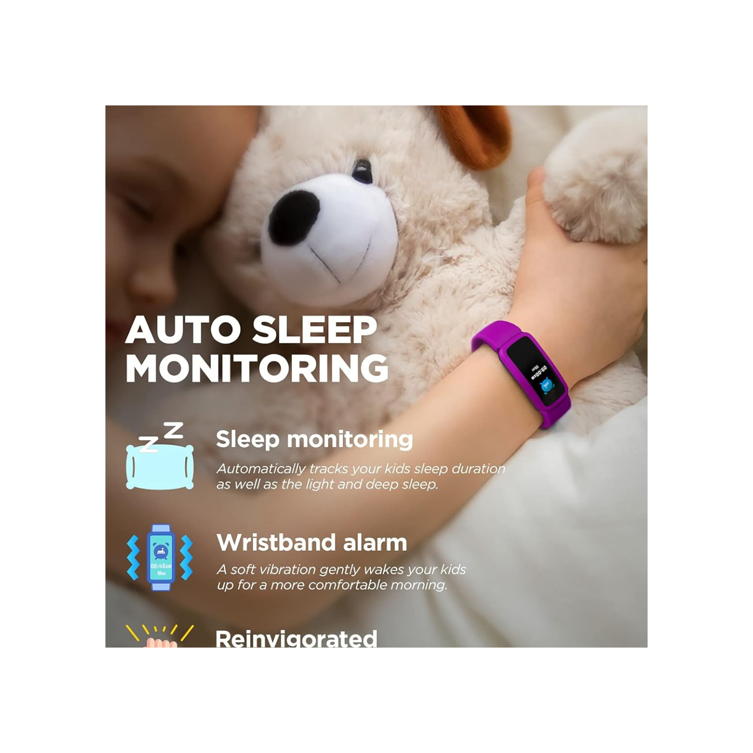 BIGGERFIVE Vigor Fitness Tracker Watch for Kids Girls Boys Teens, Activity Tracker, Pedometer, Heart Rate Sleep Monitor, IP68 Waterproof Calorie Step