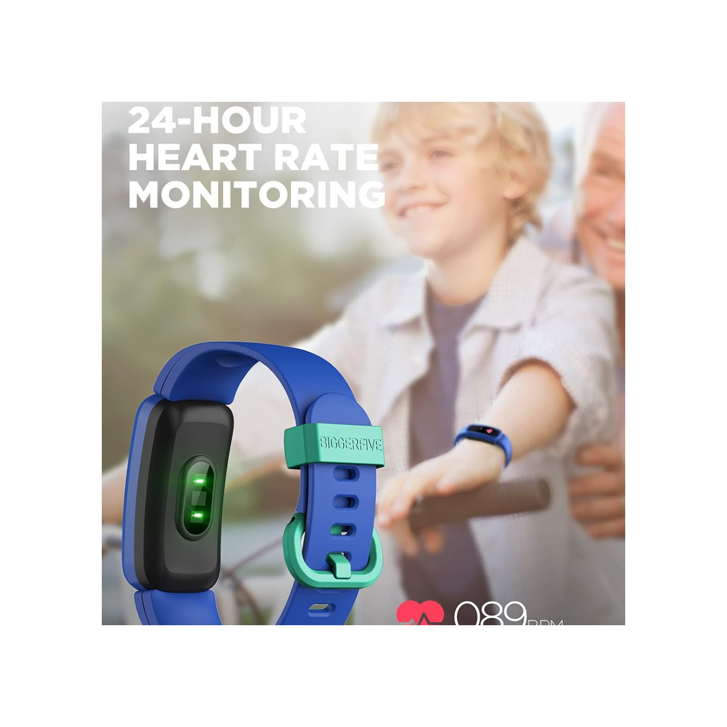 BIGGERFIVE Vigor Fitness Tracker Watch for Kids Girls Boys Teens, Activity Tracker, Pedometer, Heart Rate Sleep Monitor, IP68 Waterproof Calorie Step