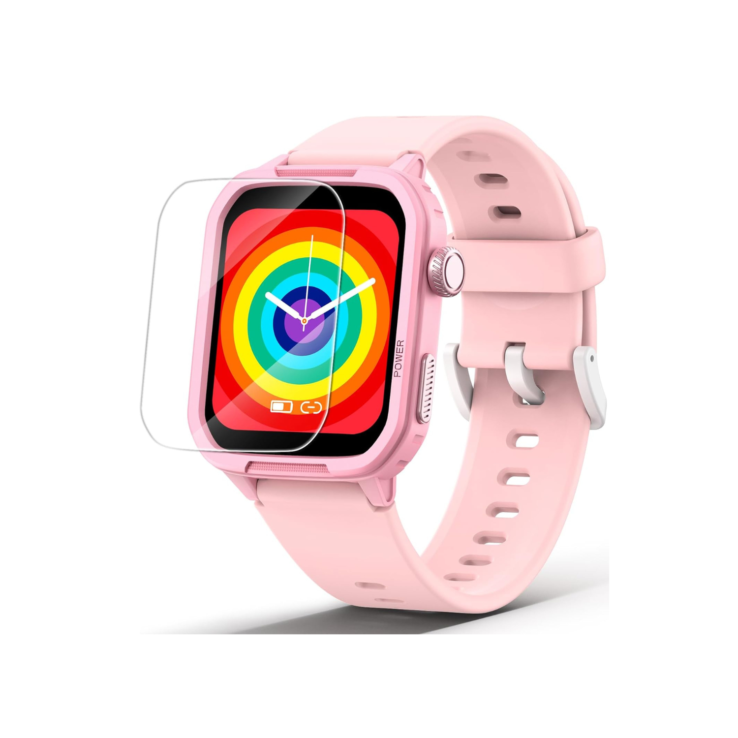 Smart Watch for Kids, Tempered Glass Fitness Sport Watch Boy Girls Teens with 19 Sport Modes, Pedometer, Sleep Monitor, Kids Watch Birthday Gifts Toy