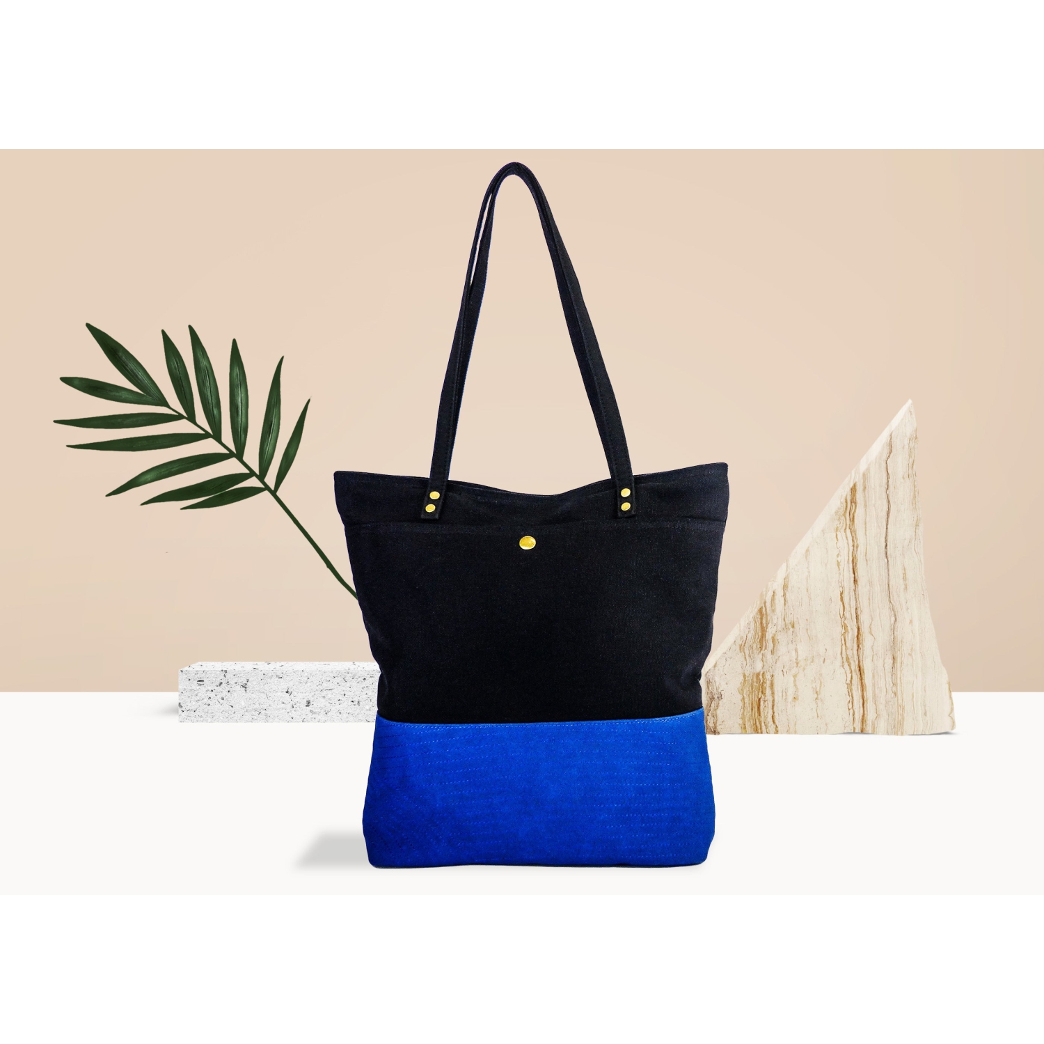 Minimalist Tote Bag - Eternal Optimist in Cobalt Blue by FourFour Co