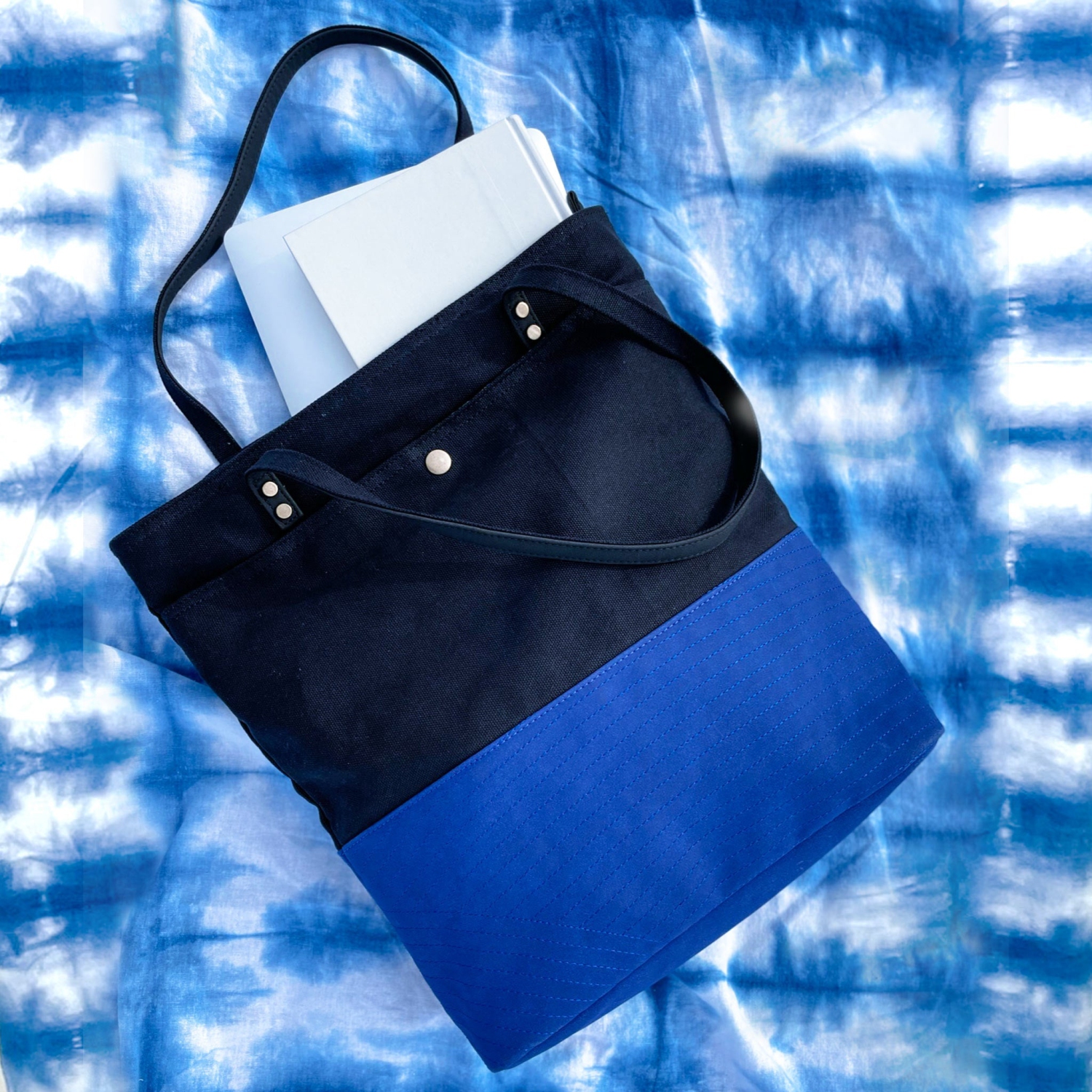 Minimalist Tote Bag - Eternal Optimist in Cobalt Blue by FourFour Co