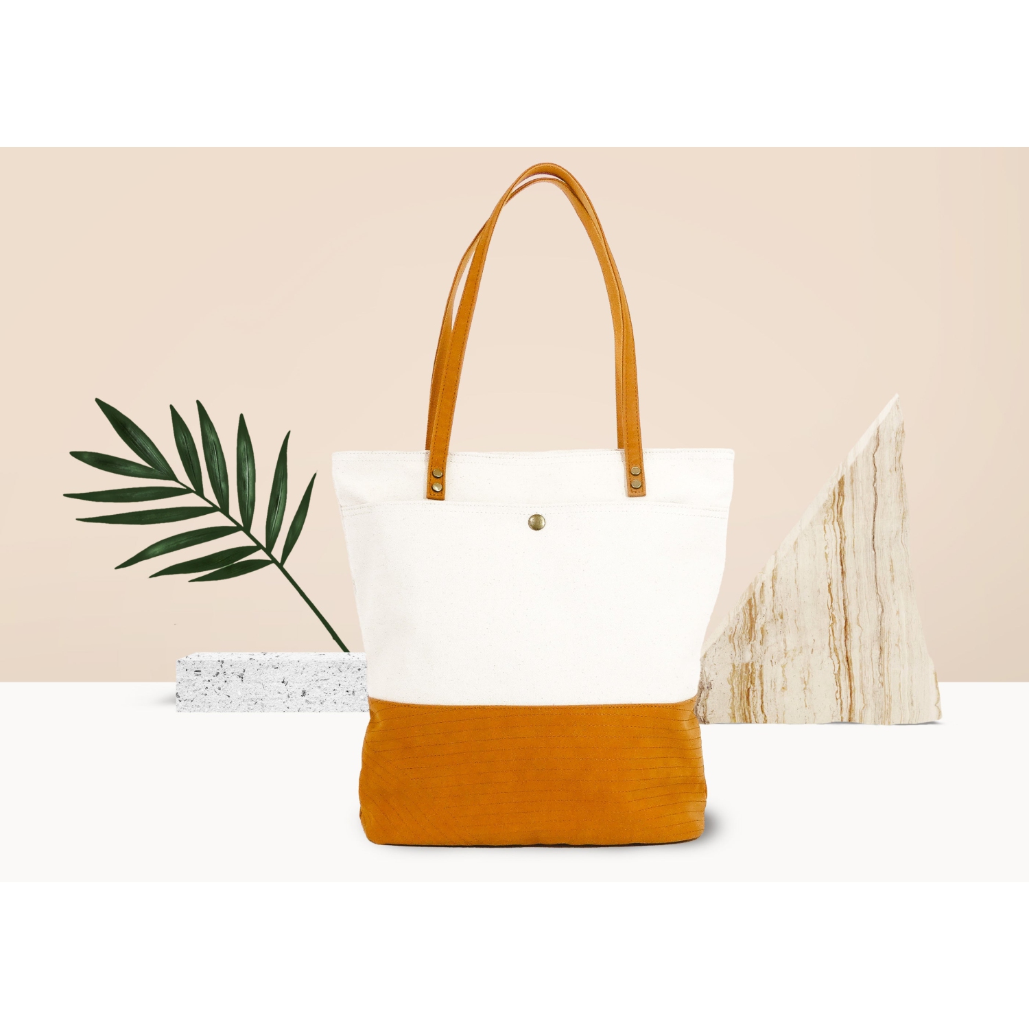 Stylish Tote Bag - Bliss Curry/Cream by FourFour Co