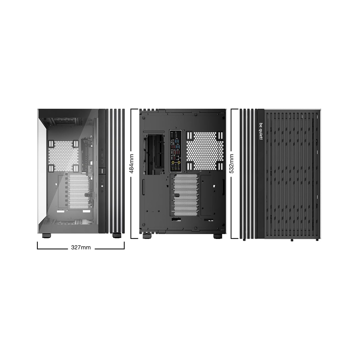 Be Quiet! Light Base 900 No Fans Computer Case, Black