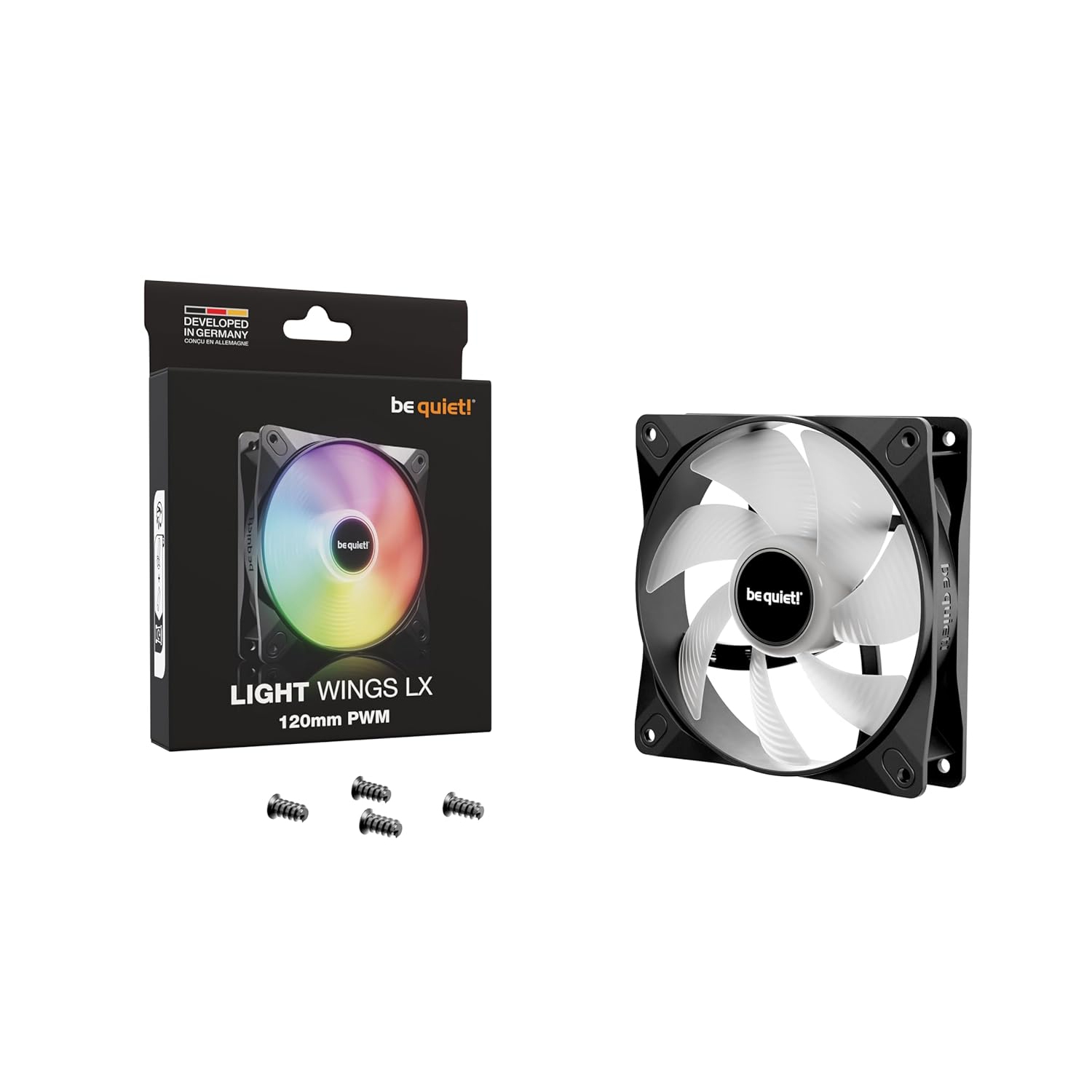 be quiet! Light Wings LX 120mm PWM PC Case Fan | Black | BL120