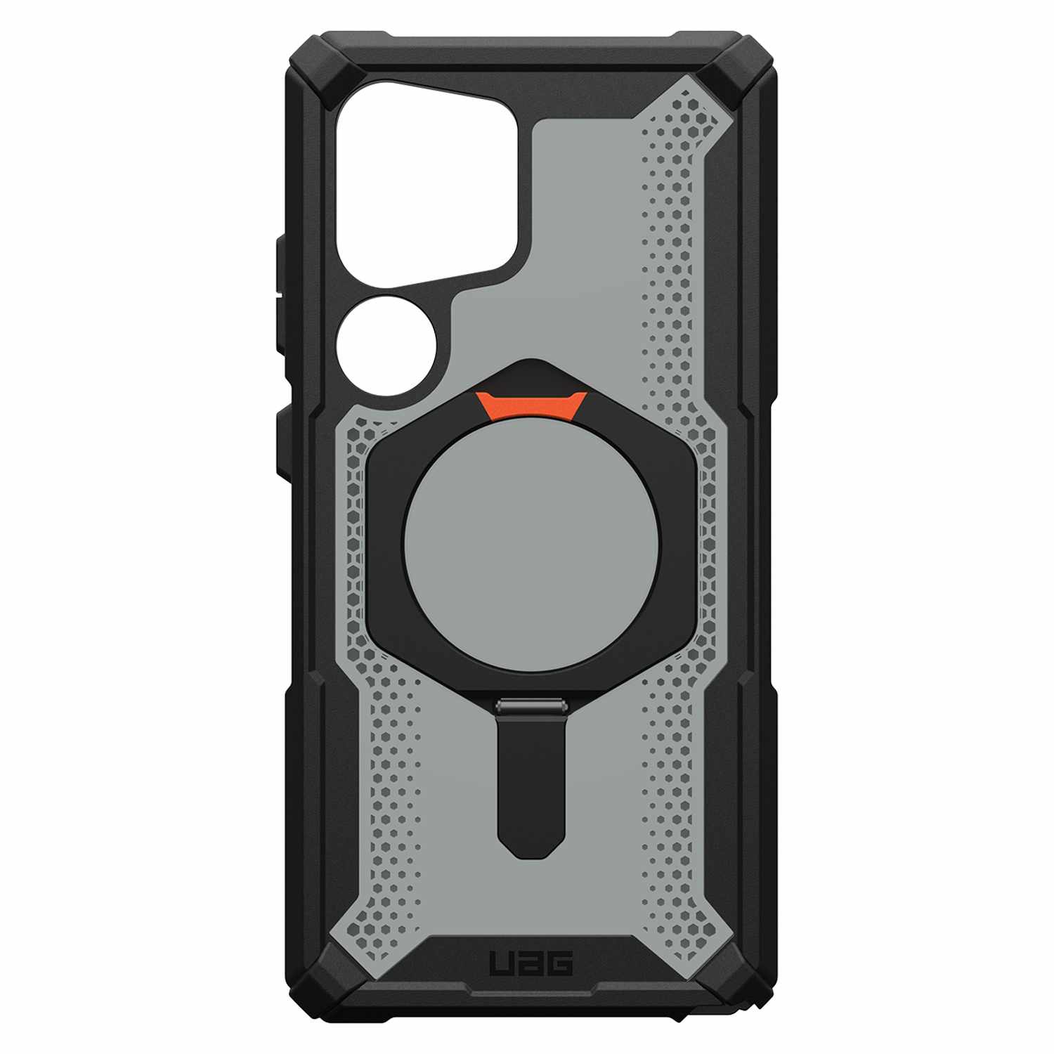 UAG – Étui robuste avec béquille Plasma XTE avec aimant | Conçu pour Galaxy S25 Ultra | Noir/Orange