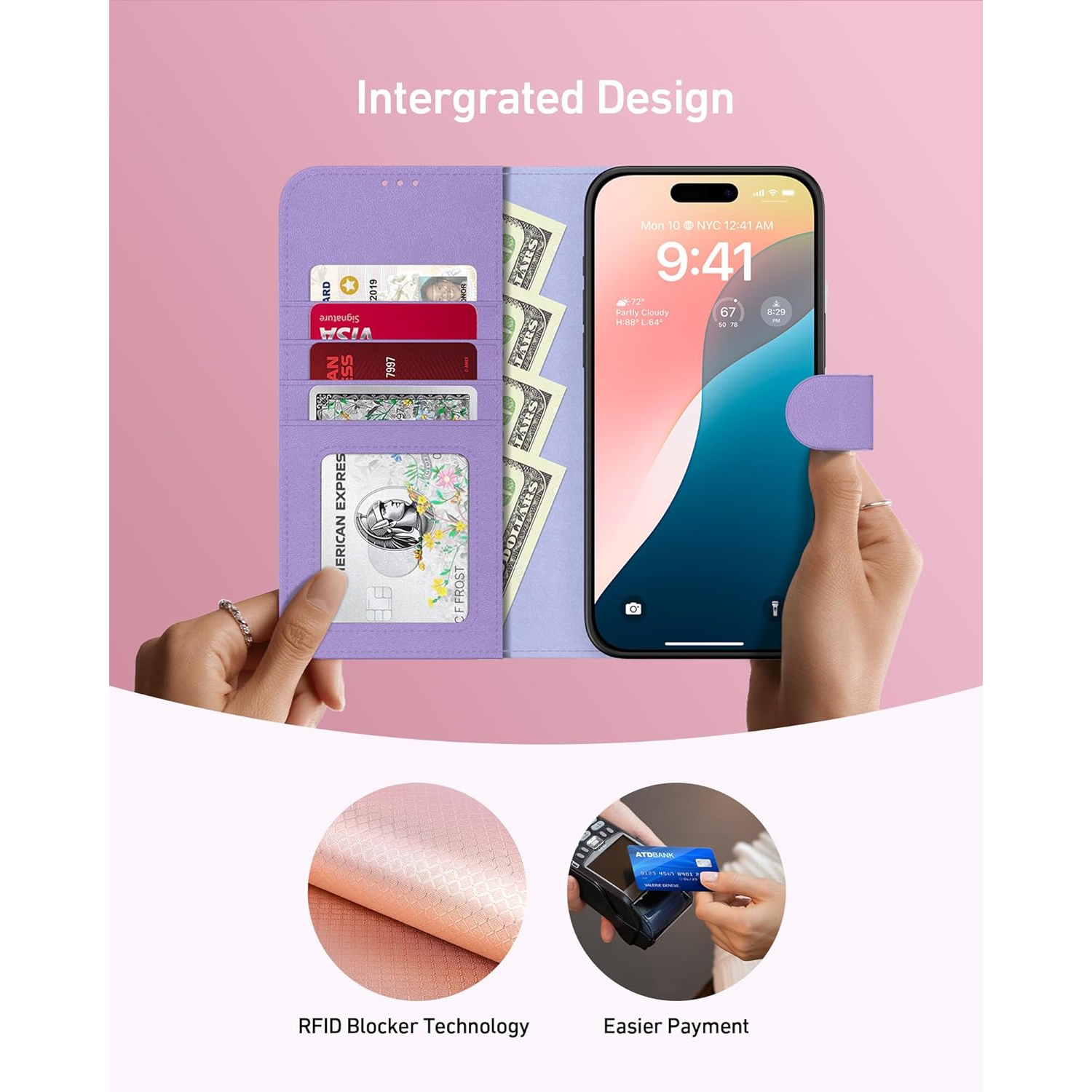 Wallet Case for iPhone 16 Pro Max, Premium PU Leather Flip Folio Case with Card Slot,Stand Holder and Magnetic Closure TPU Shockproof Interior