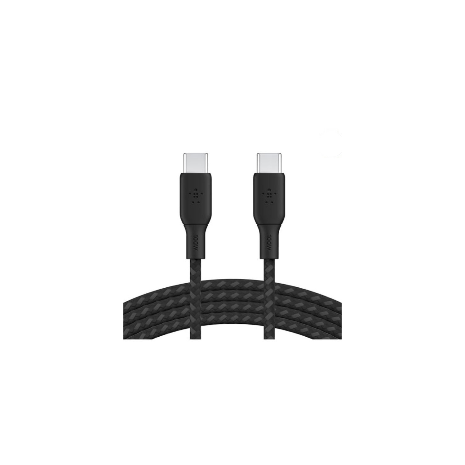 Refurbished Belkin 2m (6.6ft) BoostCharge USB-C to USB-C Braided Cable - Black CAB014bt2MBK