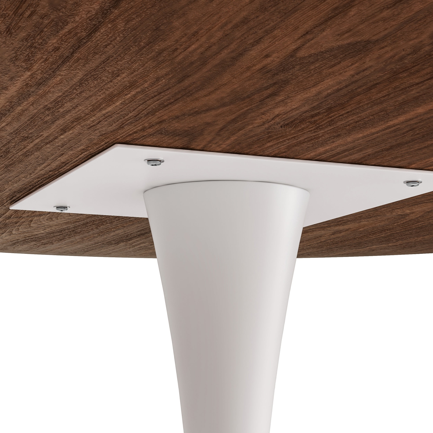 Modern Dining Table for 2/4 - Manufactured Wood Top Round Dinng Table - Saves Space with Metal Pedestal Base for Living Room, Dining Room