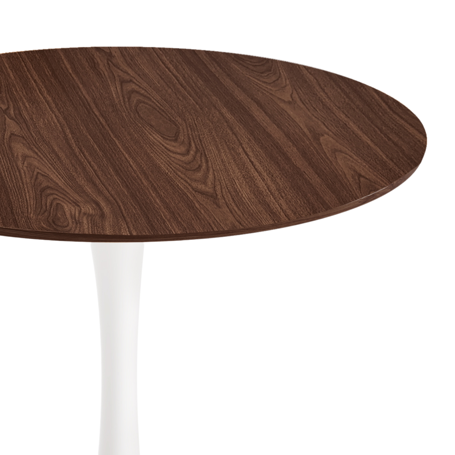 Modern Dining Table for 2/4 - Manufactured Wood Top Round Dinng Table - Saves Space with Metal Pedestal Base for Living Room, Dining Room