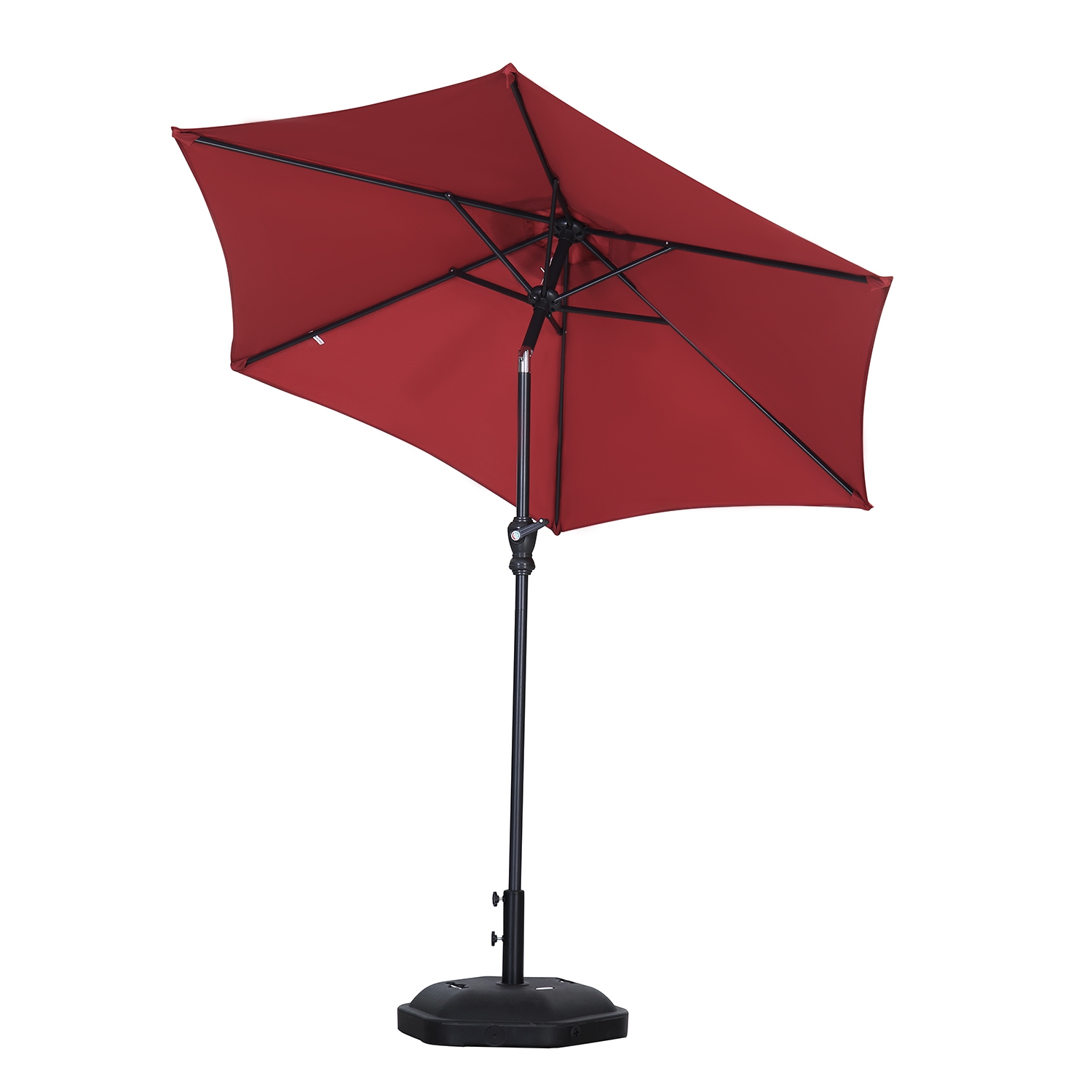 Ainfox 7.5ft Patio Outdoor Double-Sided Market Patio Umbrella Red