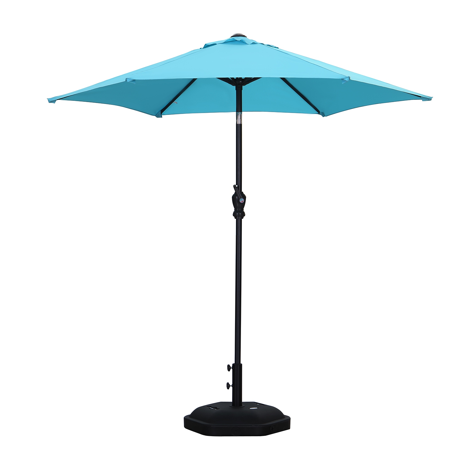Ainfox 7.5ft Patio Outdoor Double-Sided Market Patio Umbrella Blue
