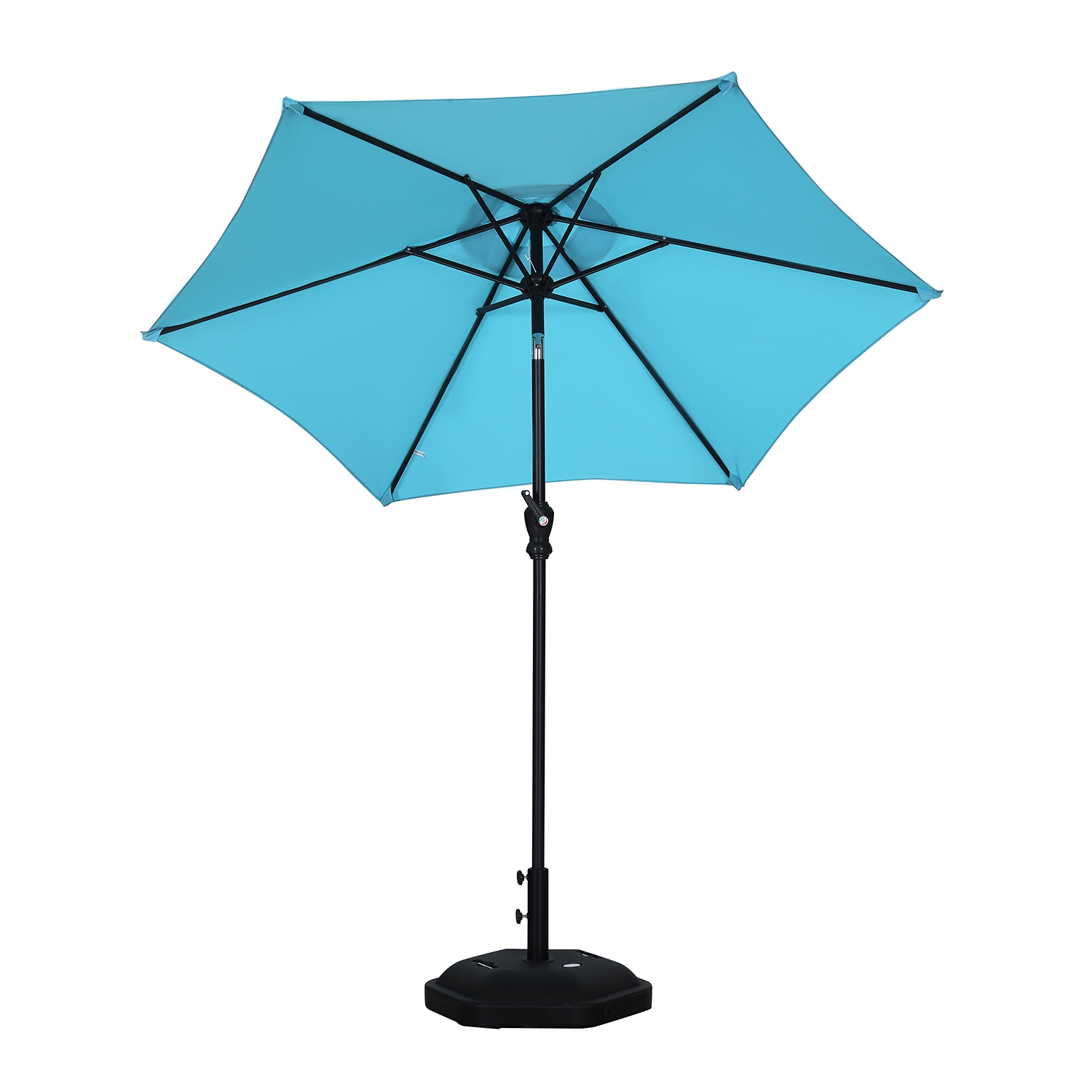 Ainfox 7.5ft Patio Outdoor Double-Sided Market Patio Umbrella Blue