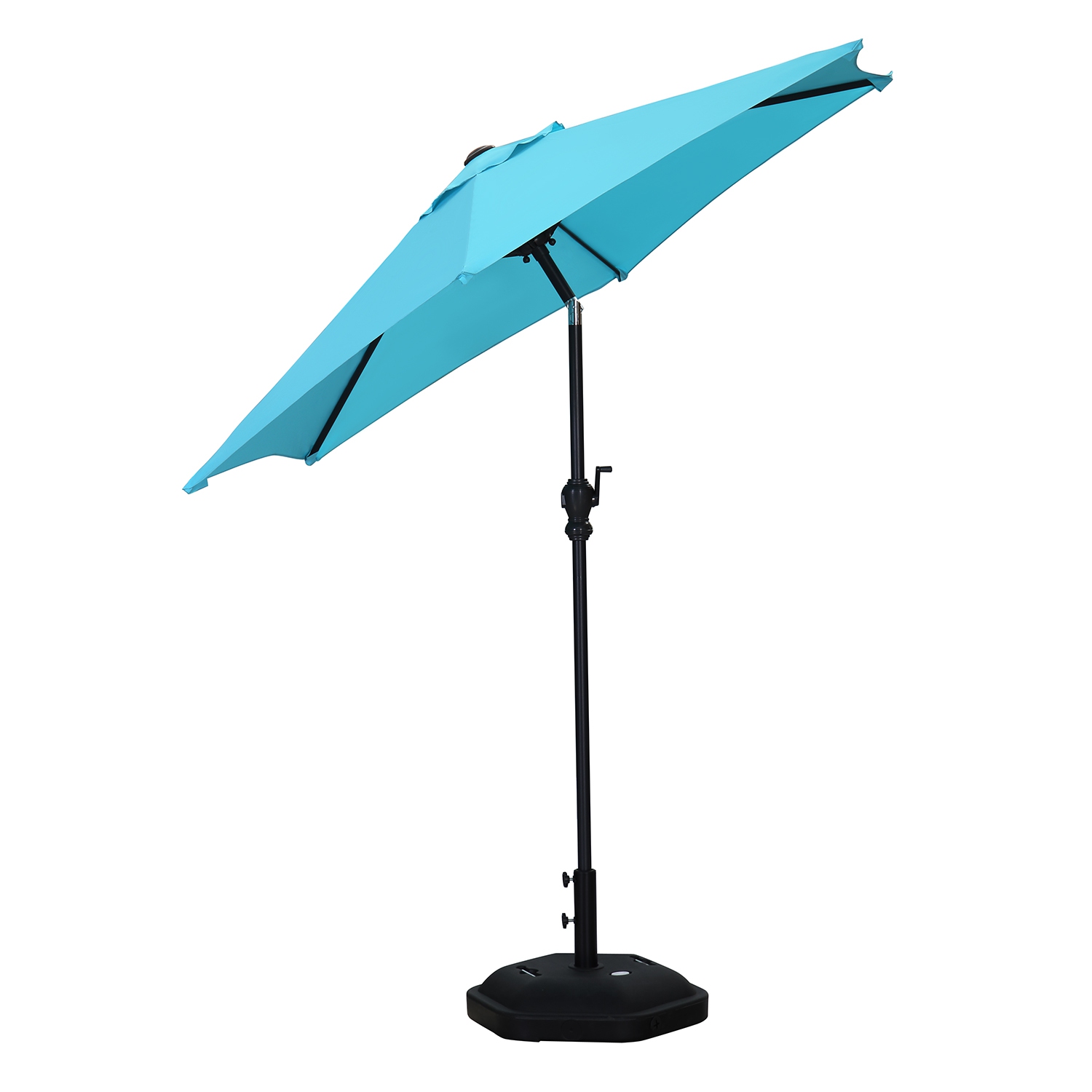 Ainfox 7.5ft Patio Outdoor Double-Sided Market Patio Umbrella Blue
