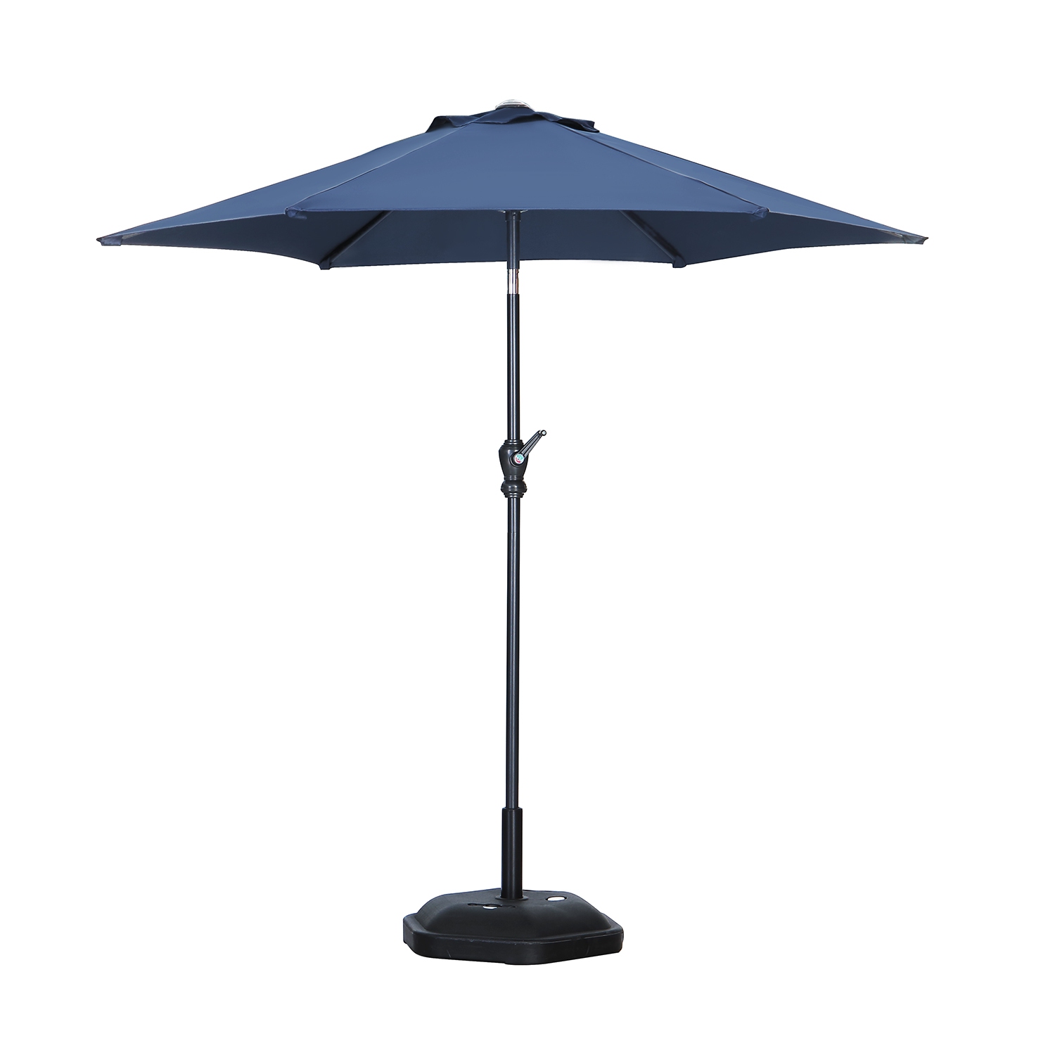 Ainfox 7.5ft Patio Outdoor Double-Sided Market Patio Umbrella Navy Blue