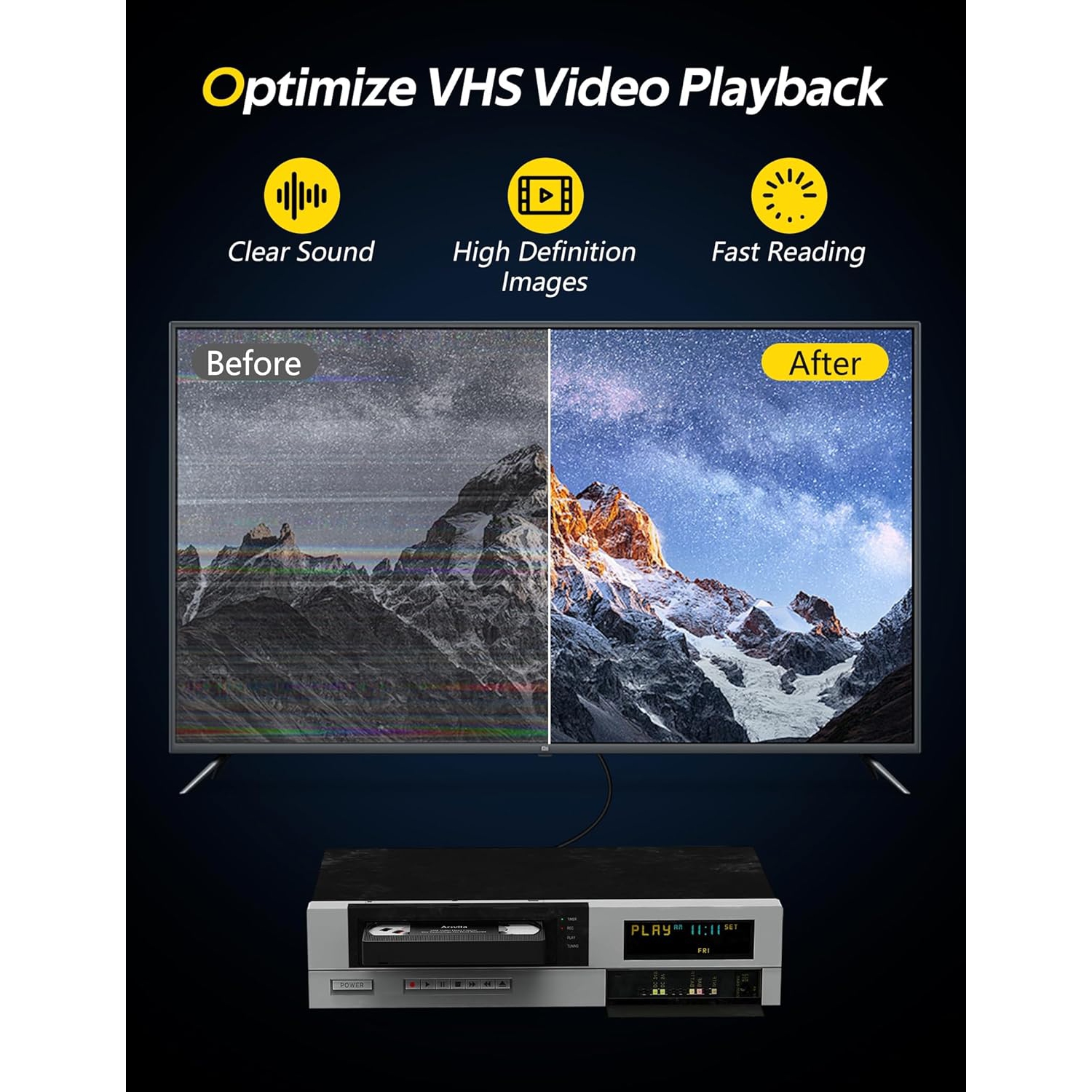 Arsvita - VHS/VCR Head Cleaner, Video Head Cleaning Kit for VHS/VCR Players