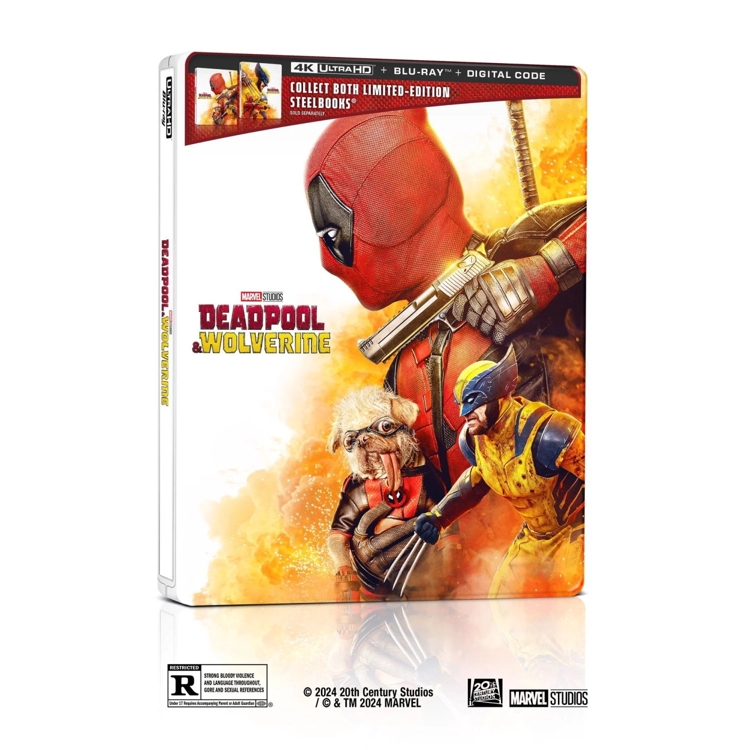 Deadpool & Wolverine [Steelbook] [4K Ultra HD + Blu-ray] Deadpool Cover Variant
