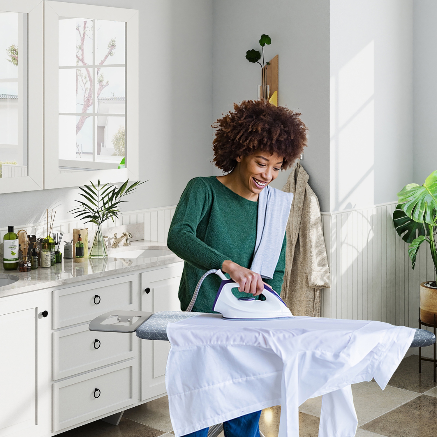 Gymax 48'' x 13.5'' Carbon Steel Ironing Table w/ 7-Level Height & Heat Resistant Cover