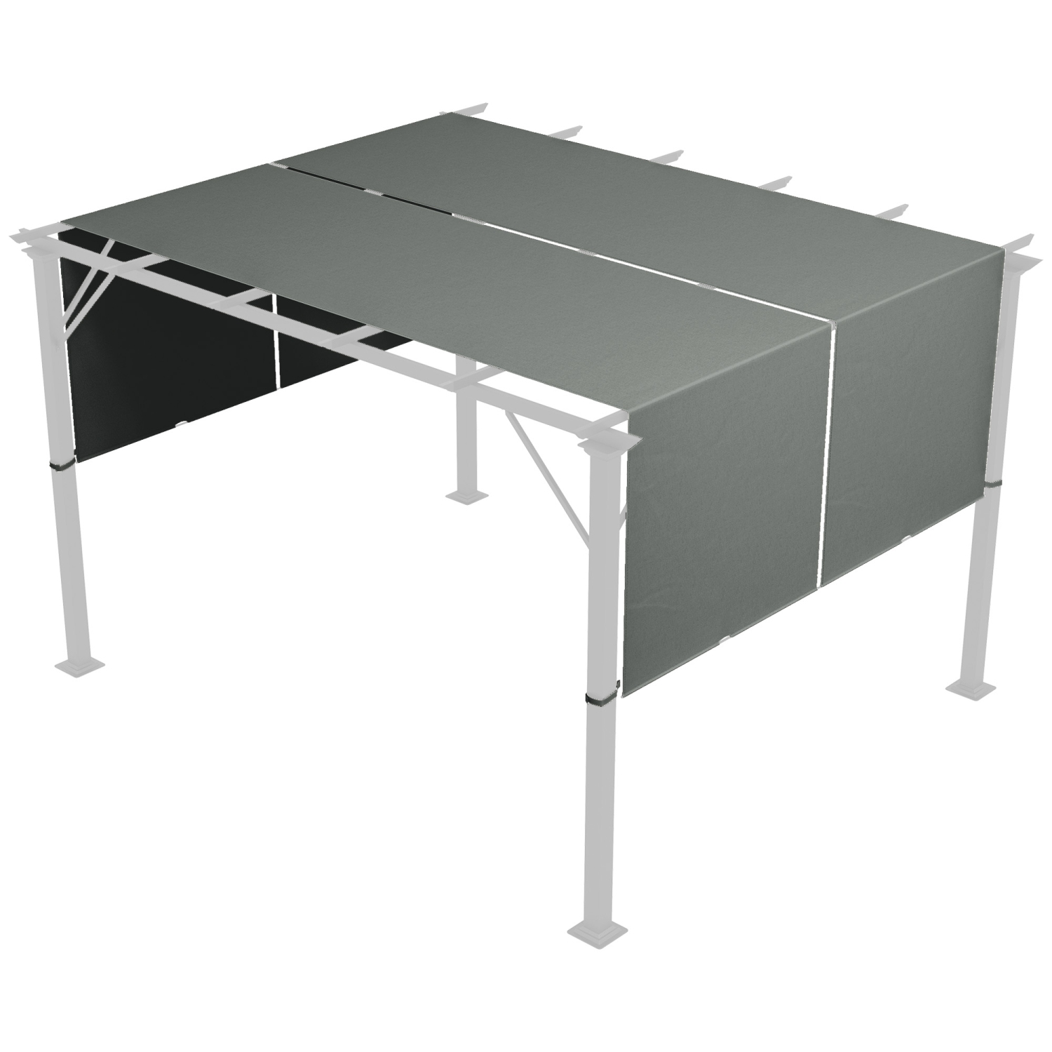 2 pièces de rechange de pergola de 16 x 4&nbsp;pi Outsunny, couvercle d'auvent de pergola contre les UV, facile à installer, pour 10 cadre