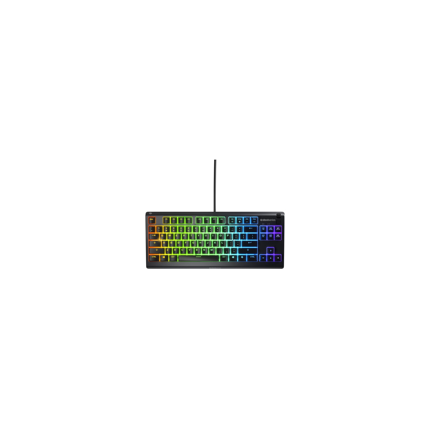 Clavier de jeu mécanique rétroéclairé à touches tactiles Apex 3 sans pavé numérique 64831 de SteelSeries - Remis à neuf