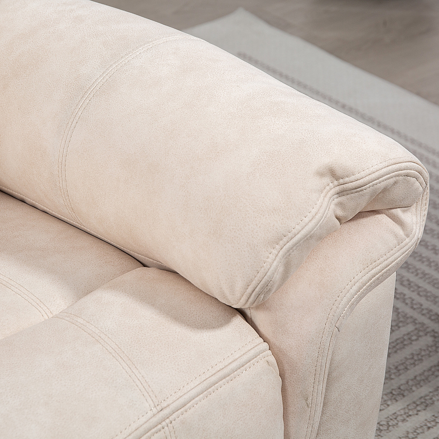 Fauteuil de massage inclinable à 8 points de HOMCOM, fauteuil inclinable manuel en microfibre pour salon avec pochettes latérales, repose-pieds,