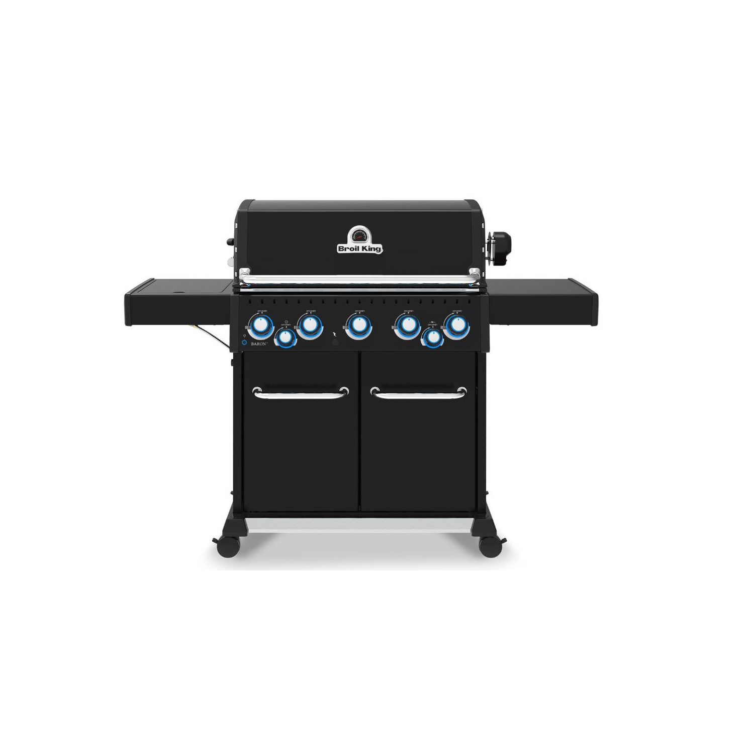Broil King Baron 590 PRO Shadow 5-Burner Gas Grill with Rotisserie and Side Burner- 675144