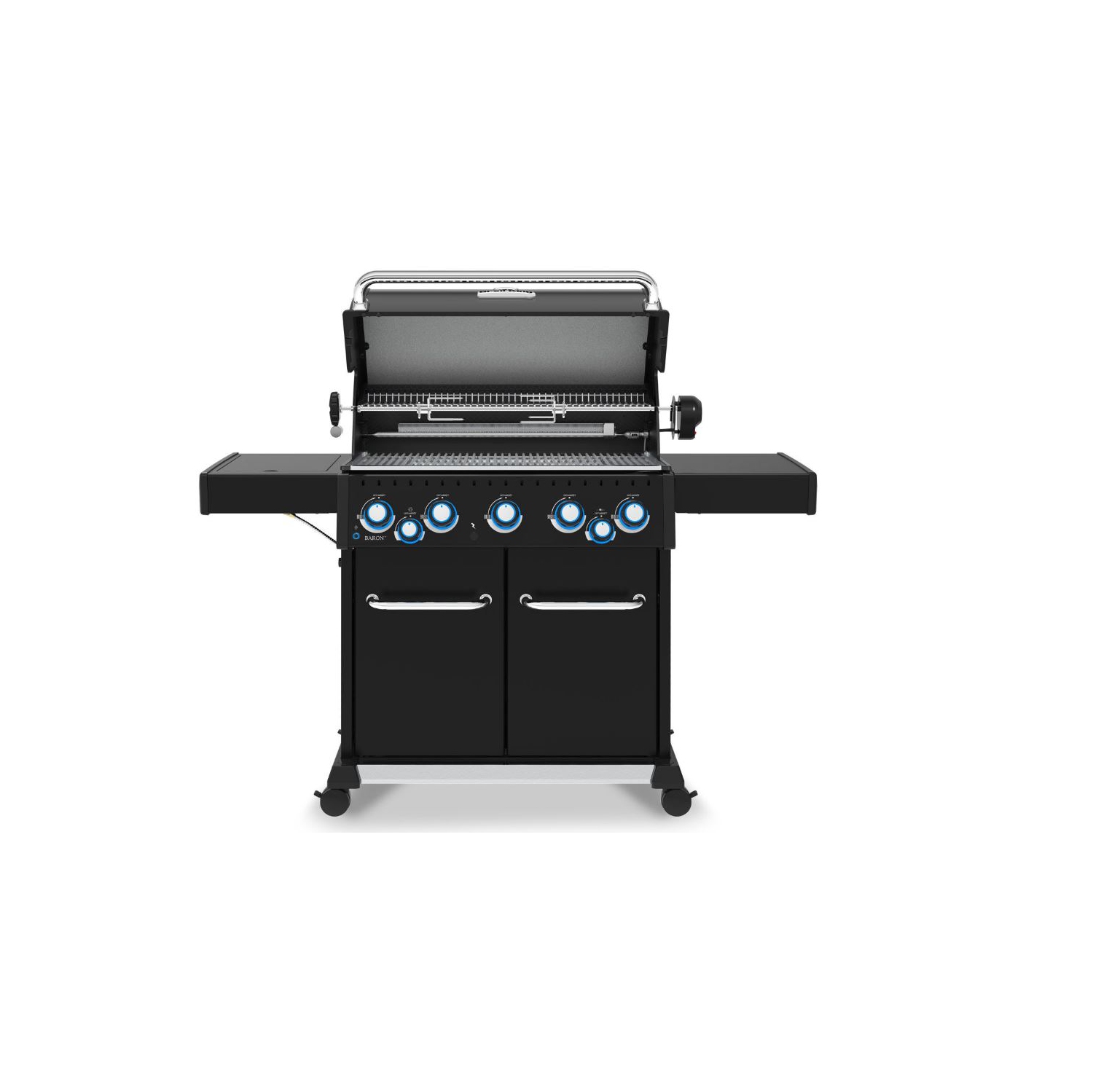 Broil King Baron 590 PRO Shadow 5-Burner Gas Grill with Rotisserie and Side Burner- 675144