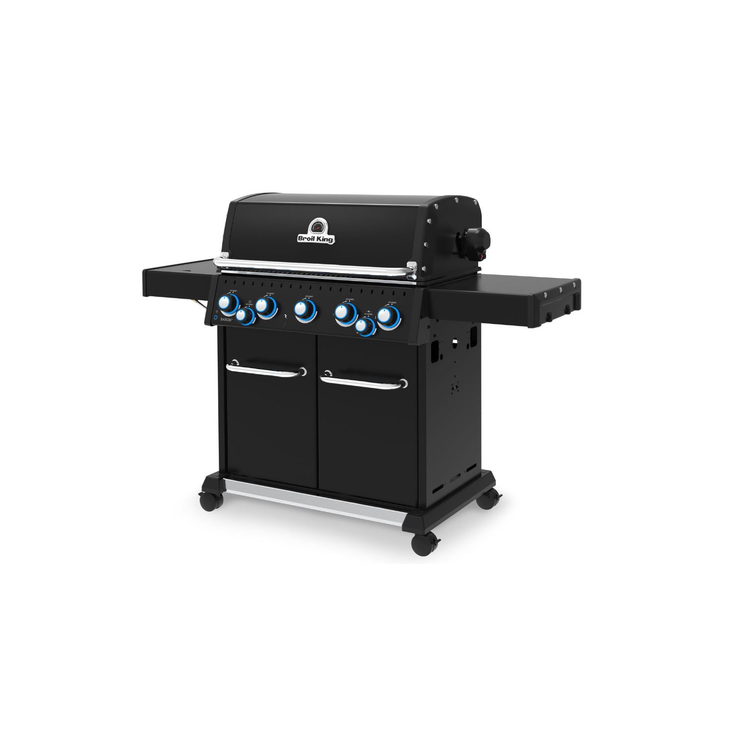 Broil King Baron 590 PRO Shadow 5-Burner Gas Grill with Rotisserie and Side Burner- 675144