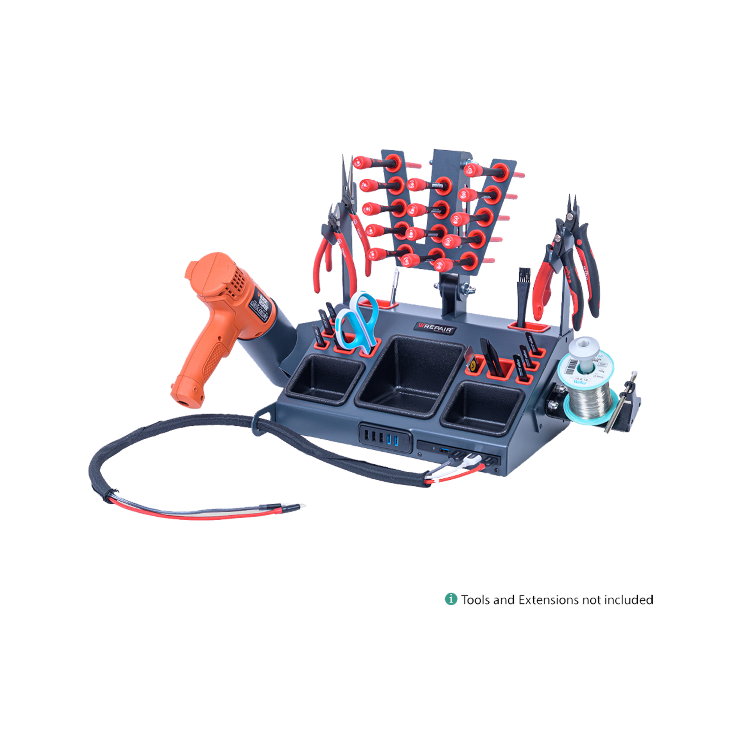 Station de réparation Wrepair modèle 35 Plus de Best Shopper – concentrateur USB Powerport et NUC Compatible pour des réparations efficaces