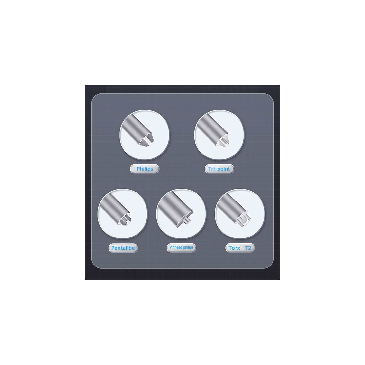 Jeu de tournevis de précision 5-en-1 de qualité supérieure avec prise Super Tactile - Torx, Phillips et plus encore par Qianli