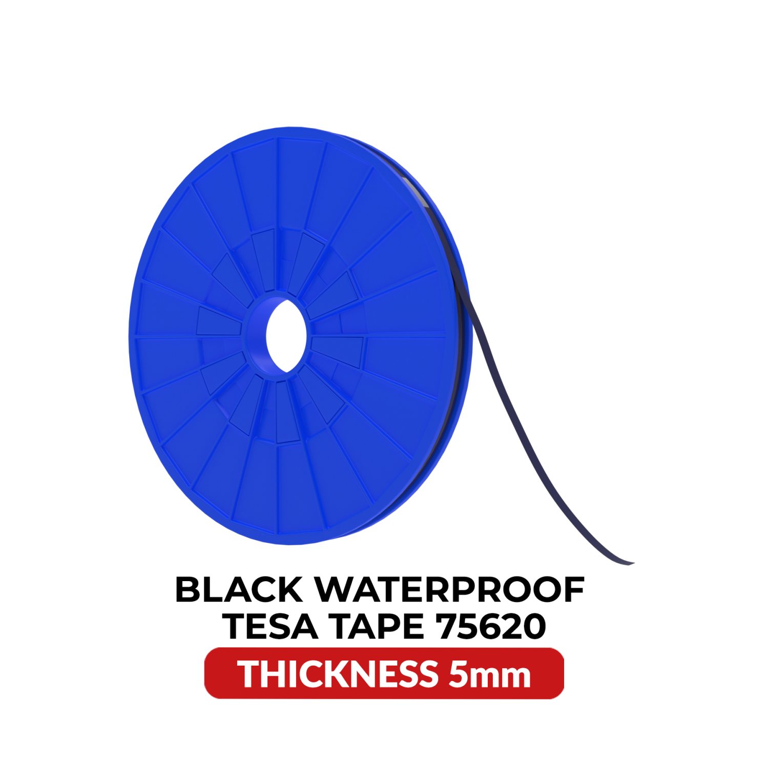 Esource Parts Double-Sided Acrylic Waterproof Black Tape - 5MM x 25M