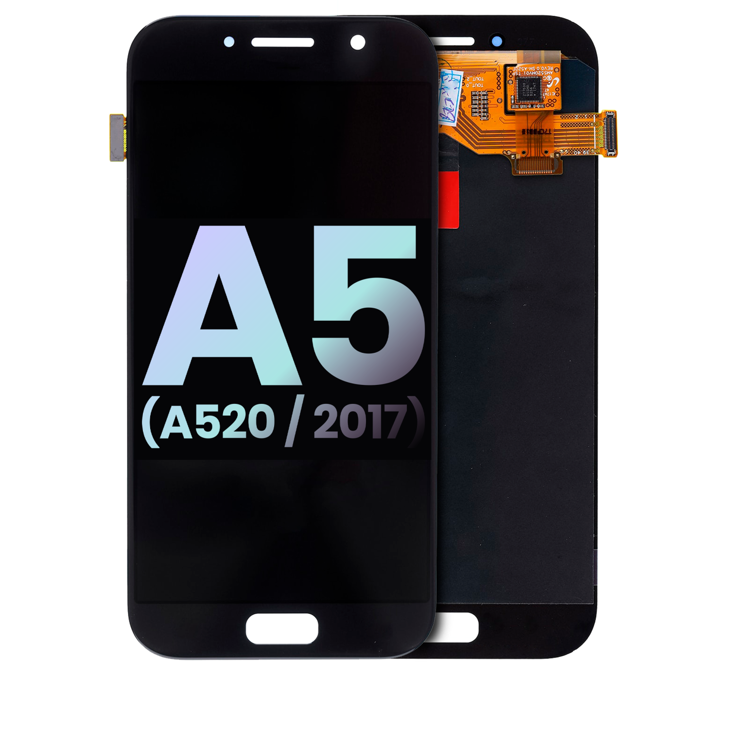 Premium Replacement LCD Assembly for Samsung Galaxy A5 - Black, No Frame, Service Pack