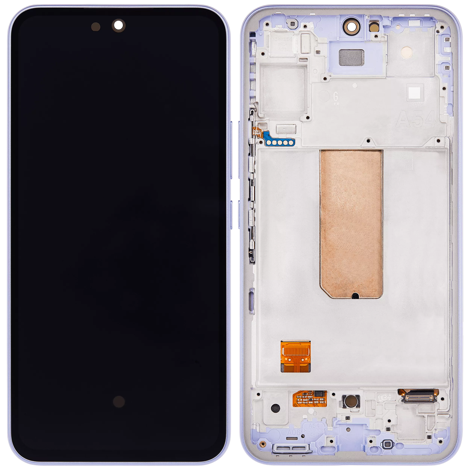 Refurbished - Excellent Premium Replacement OLED Assembly with Frame for Samsung Galaxy A54 5G (A546 / 2023) - Violet