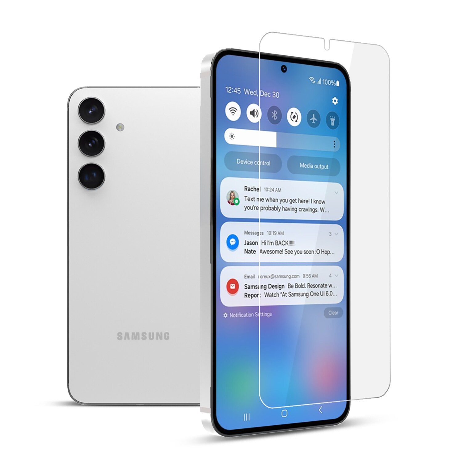 Protecteur d'écran en verre trempé de 22 Cases | Conçu pour le Galaxy S25/S24