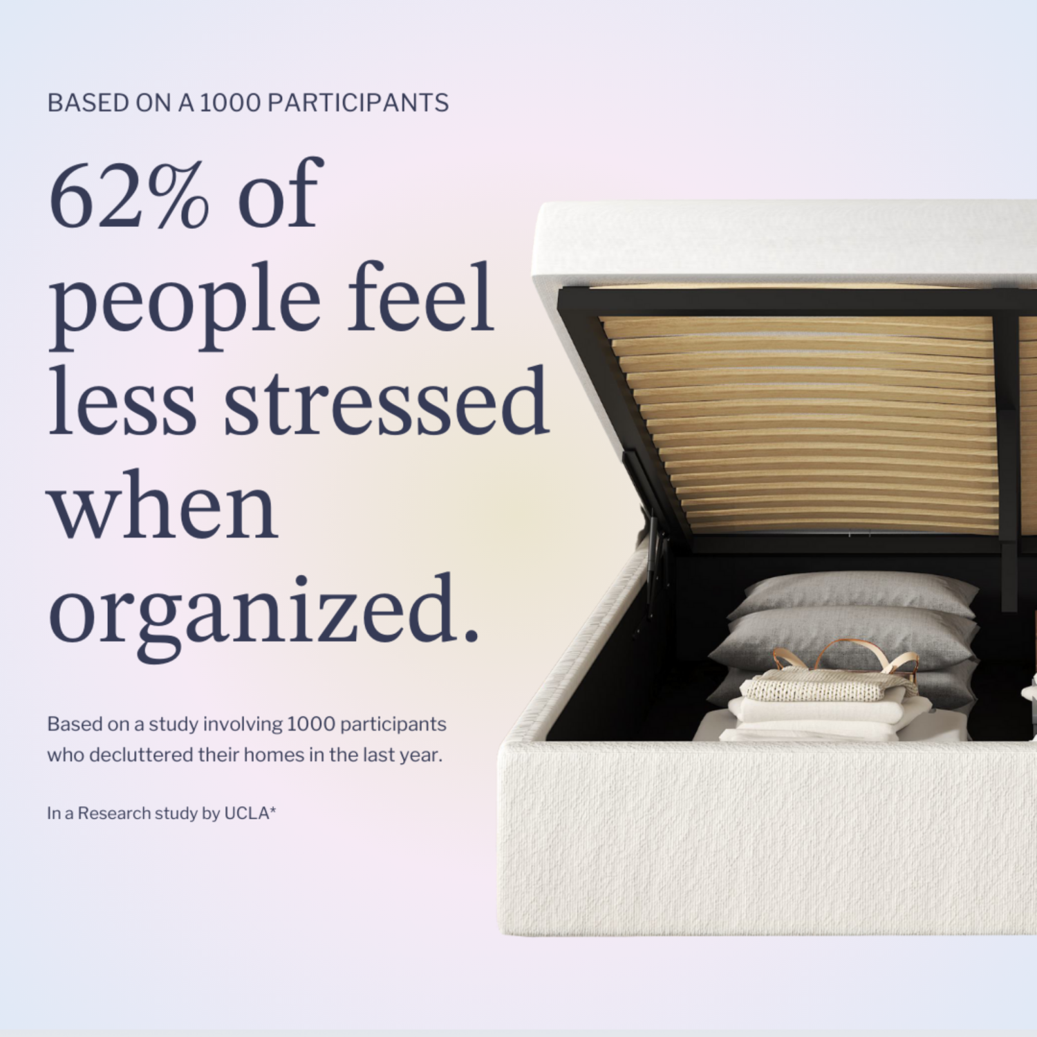 Aykah King Size Bed Frame with Storage, Upholstered Headboard, Modern Wingback Design Bed, Metal King Bed Frame with High Headboard, No Box Spring