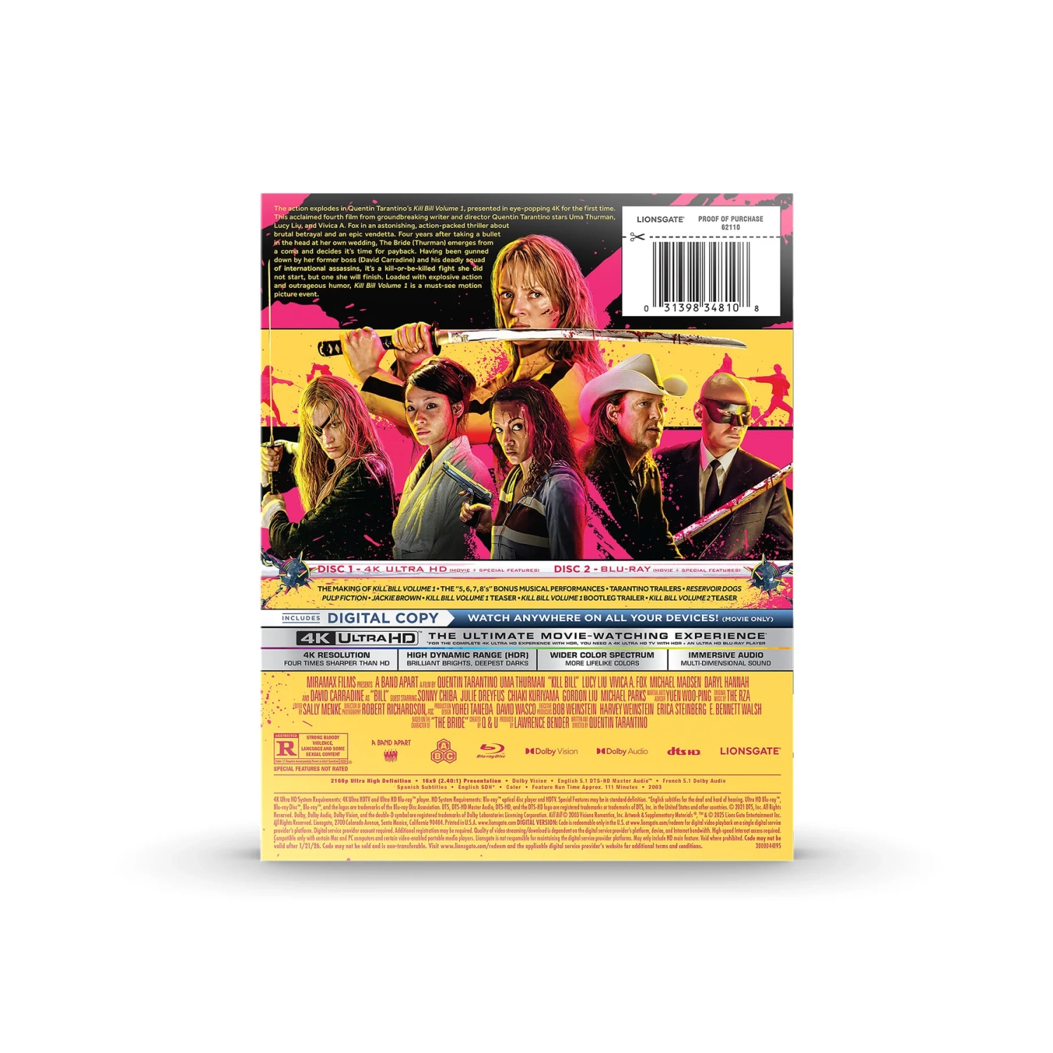 Kill Bill Vol. 1 [Steelbook] [4K UHD + Blu-ray]