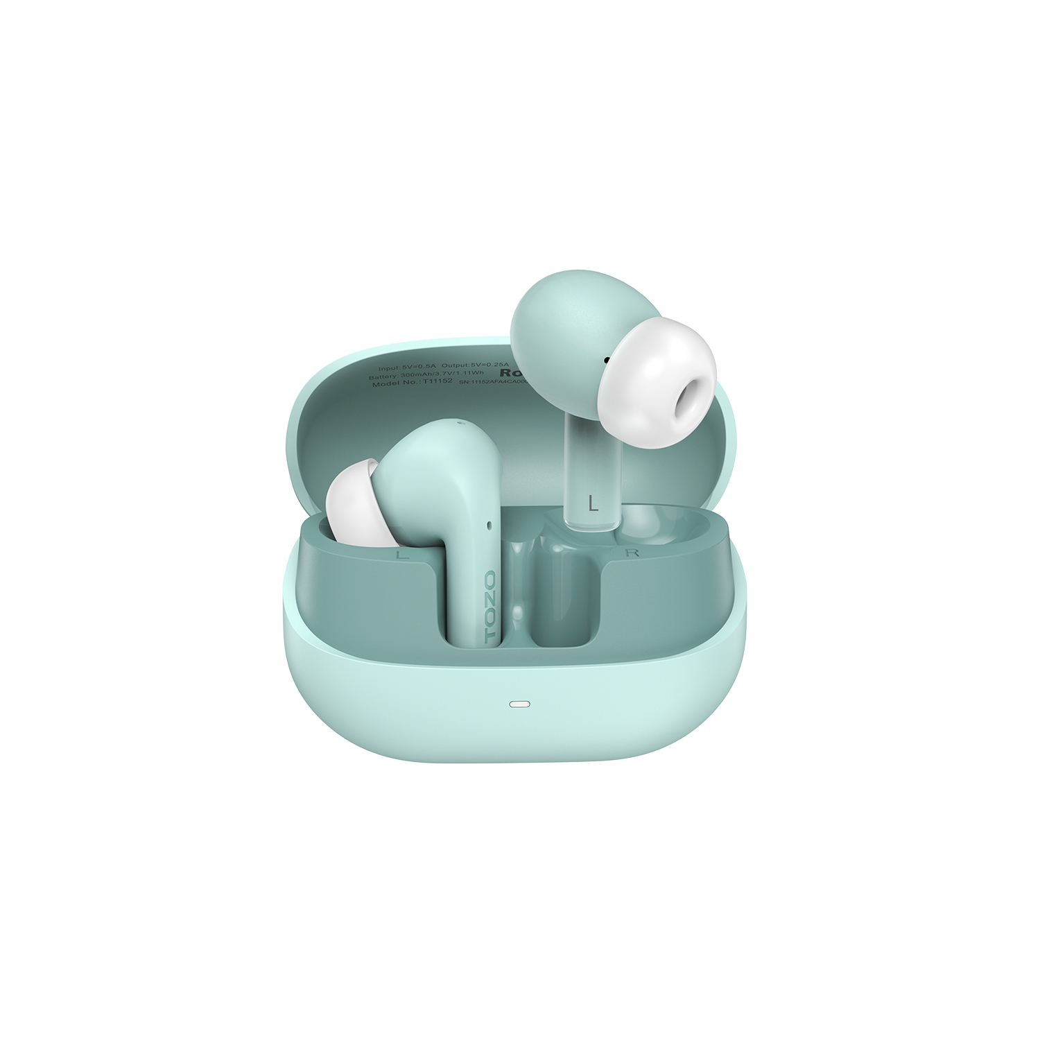 TOZO E2 True Wireless Earbuds In-Ear ENC Noise Cancelling 2 Mics for Clear Calls Bluetooth Water/Sweat Resistant - Green