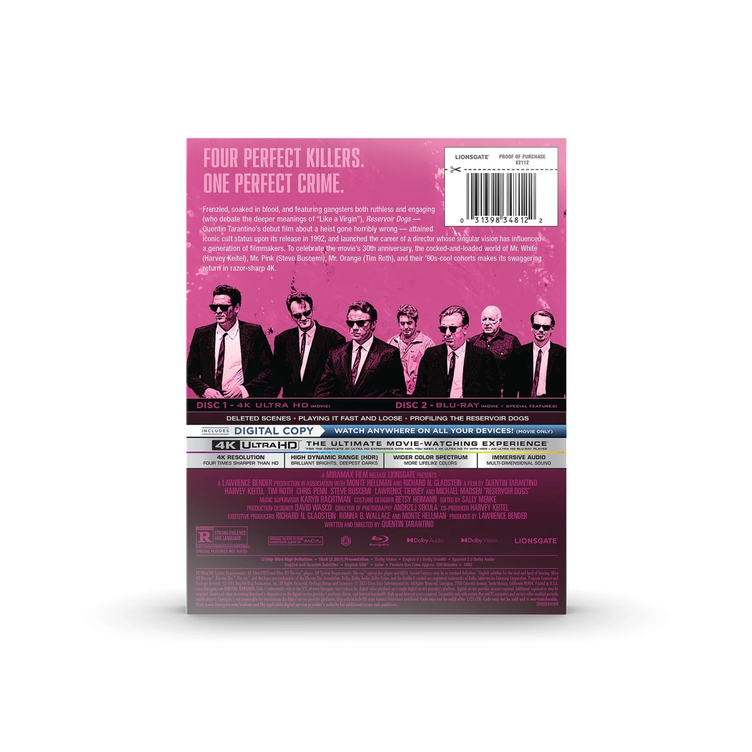 Reservoir Dogs [4K UHD + Blu-ray] [Steelbook] Mr. Pink Edition