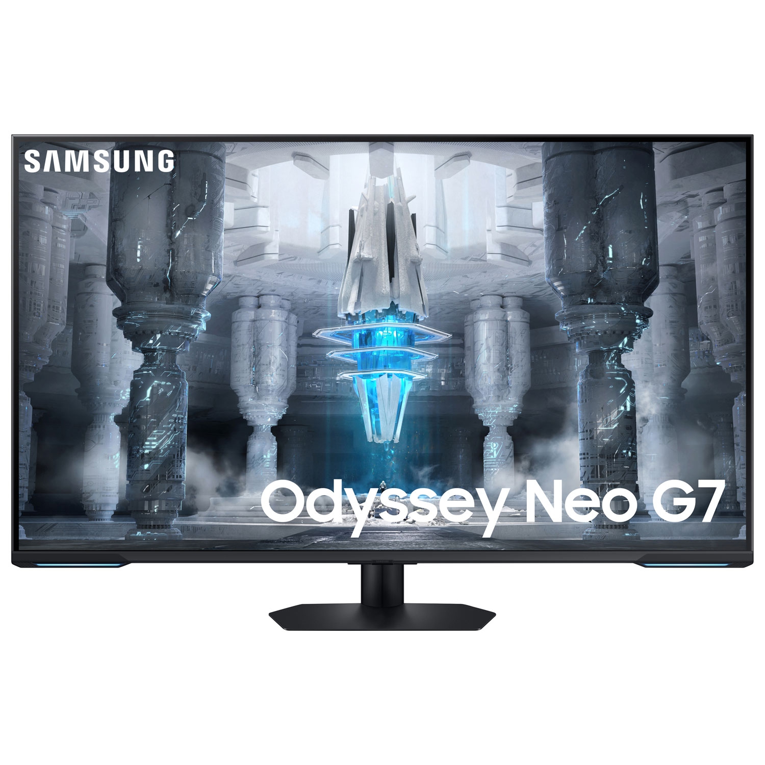 SAMSUNG - Odyssey Neo G7 43" Mini 4K UHD 1ms AMD FreeSync Premium Pro Smart Gaming Monitor with HDR600 - Black LS43CG700NNXZA