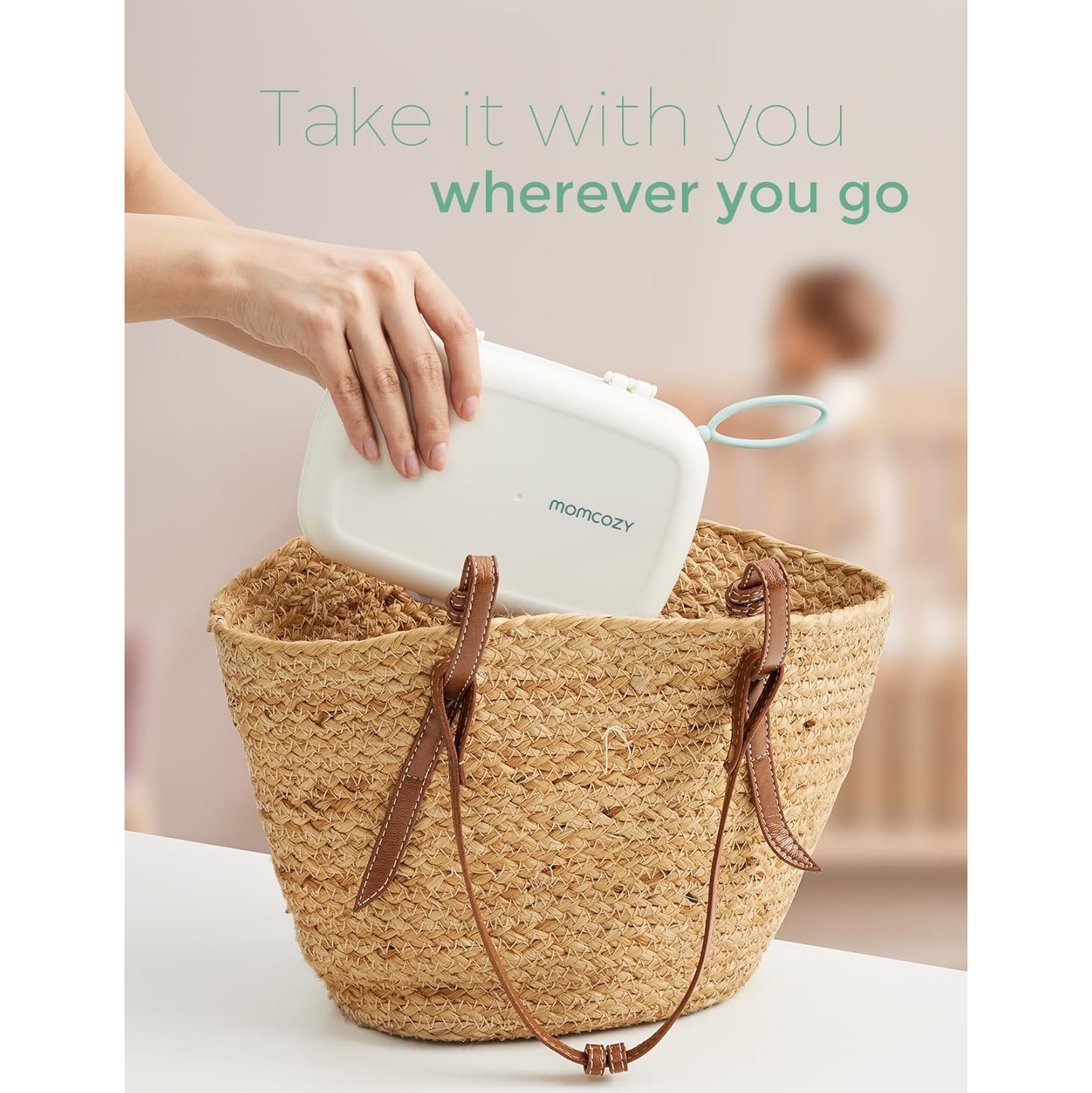 Momcozy 22oz Portable Breast Milk Cooler for Outdoor, 360°Total Cooling for 24Hours & Momcozy Bottle Brush Kit, Innovative Push-Press Design for