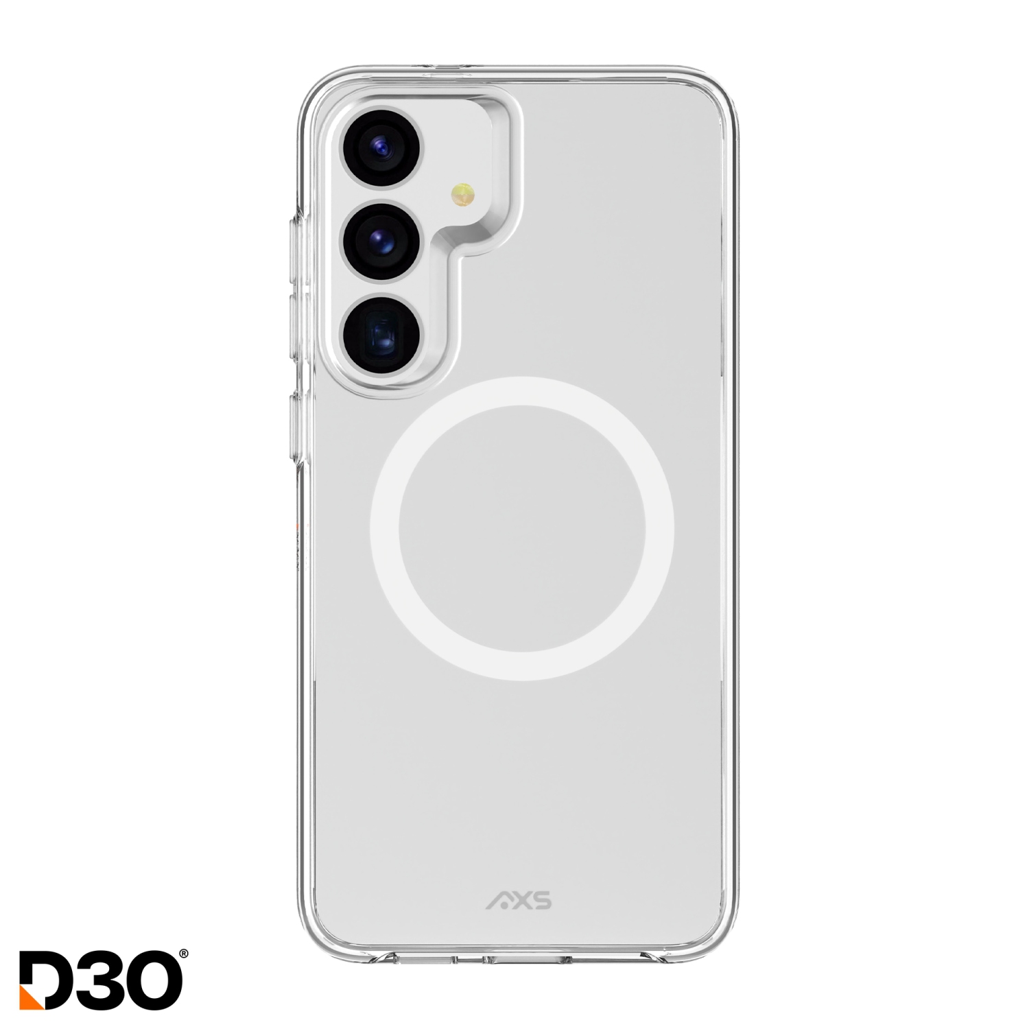 AXS Crystal Shield D3OMD Étui compatible MagSafe Fabriqué avec des matériaux recyclés pour Samsung Galaxy S25+ | Transparent