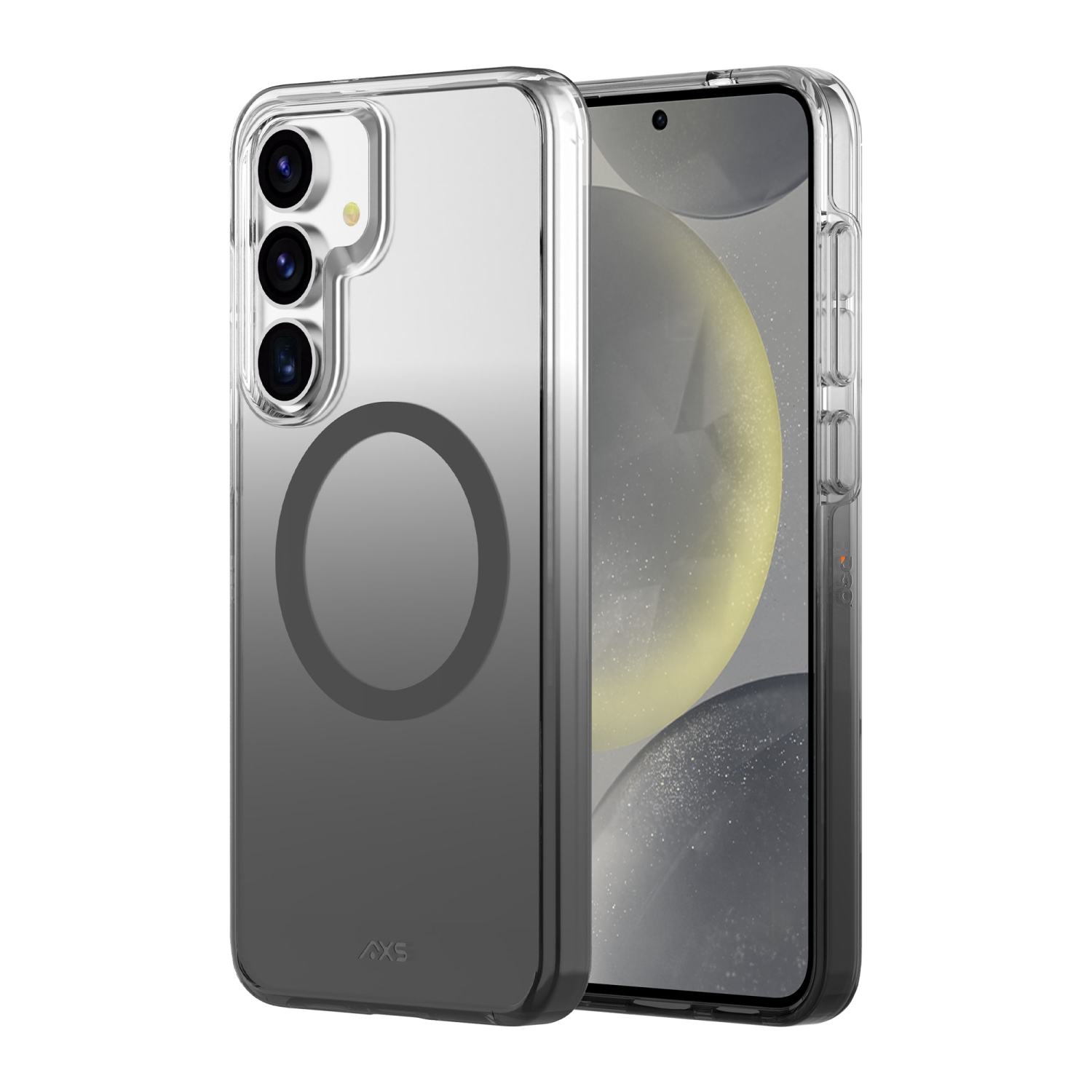 AXS Crystal Shield D3OMD Étui compatible MagSafe Fabriqué avec des matériaux recyclés pour Samsung Galaxy S25+ | Smoke Gradient