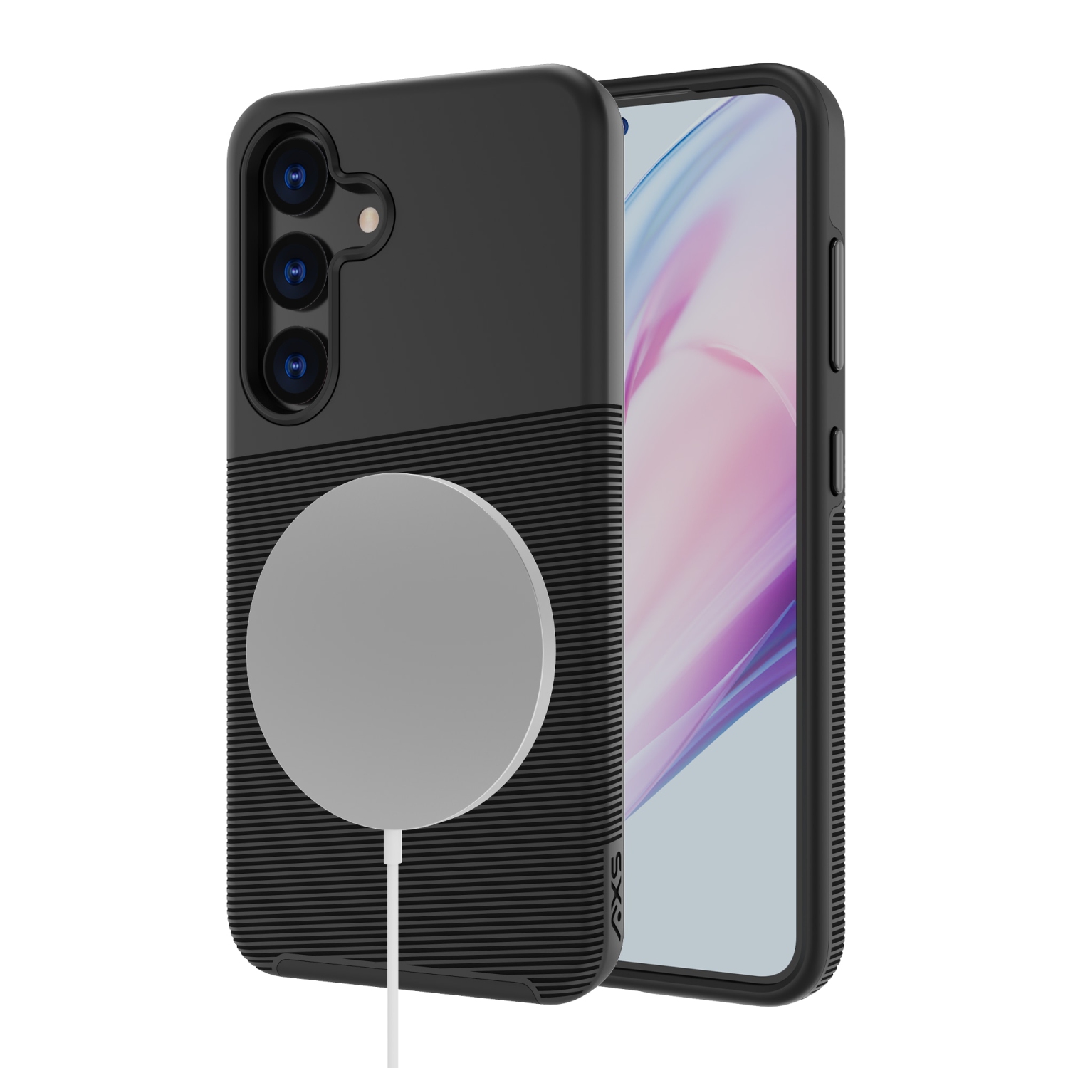 AXS PROTECH Plus Magnetic Compatible Étui élégant antichoc double couche pour Samsung Galaxy S25+ | Noir